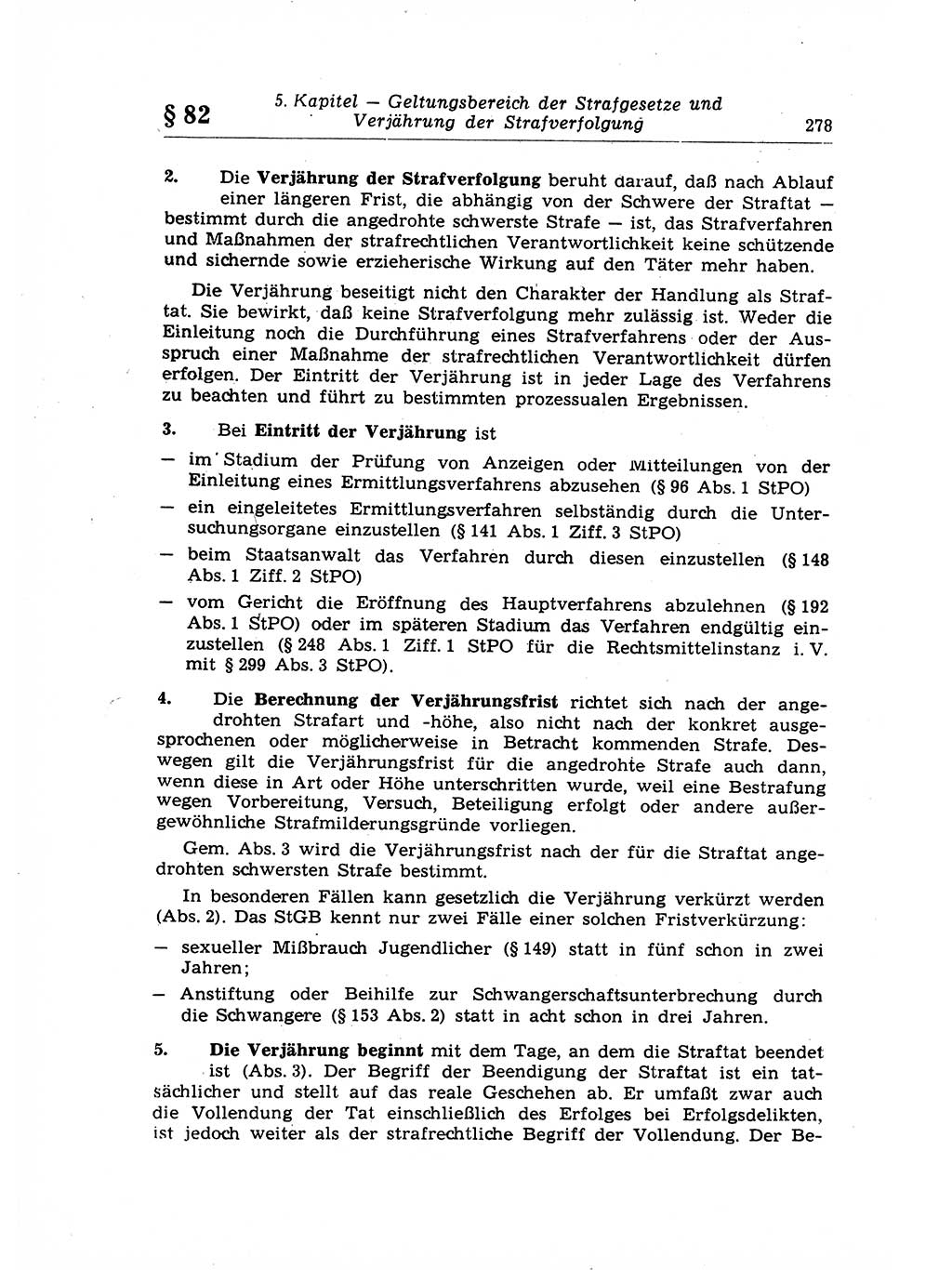 Strafrecht der Deutschen Demokratischen Republik (DDR), Lehrkommentar zum Strafgesetzbuch (StGB), Allgemeiner Teil 1969, Seite 278 (Strafr. DDR Lehrkomm. StGB AT 1969, S. 278)