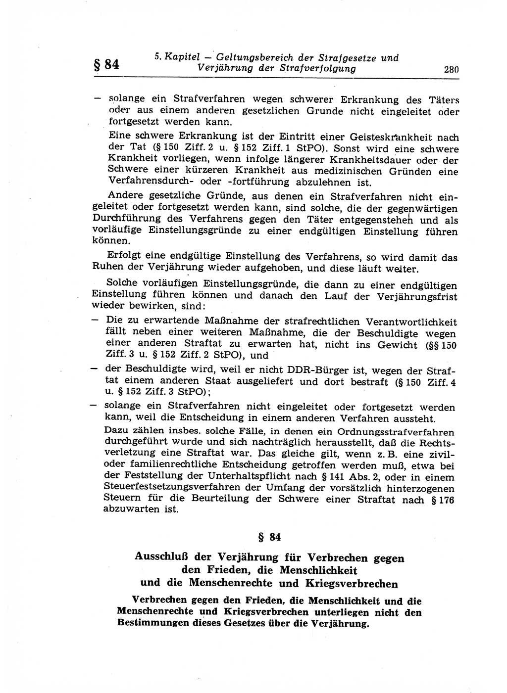 Strafrecht der Deutschen Demokratischen Republik (DDR), Lehrkommentar zum Strafgesetzbuch (StGB), Allgemeiner Teil 1969, Seite 280 (Strafr. DDR Lehrkomm. StGB AT 1969, S. 280)