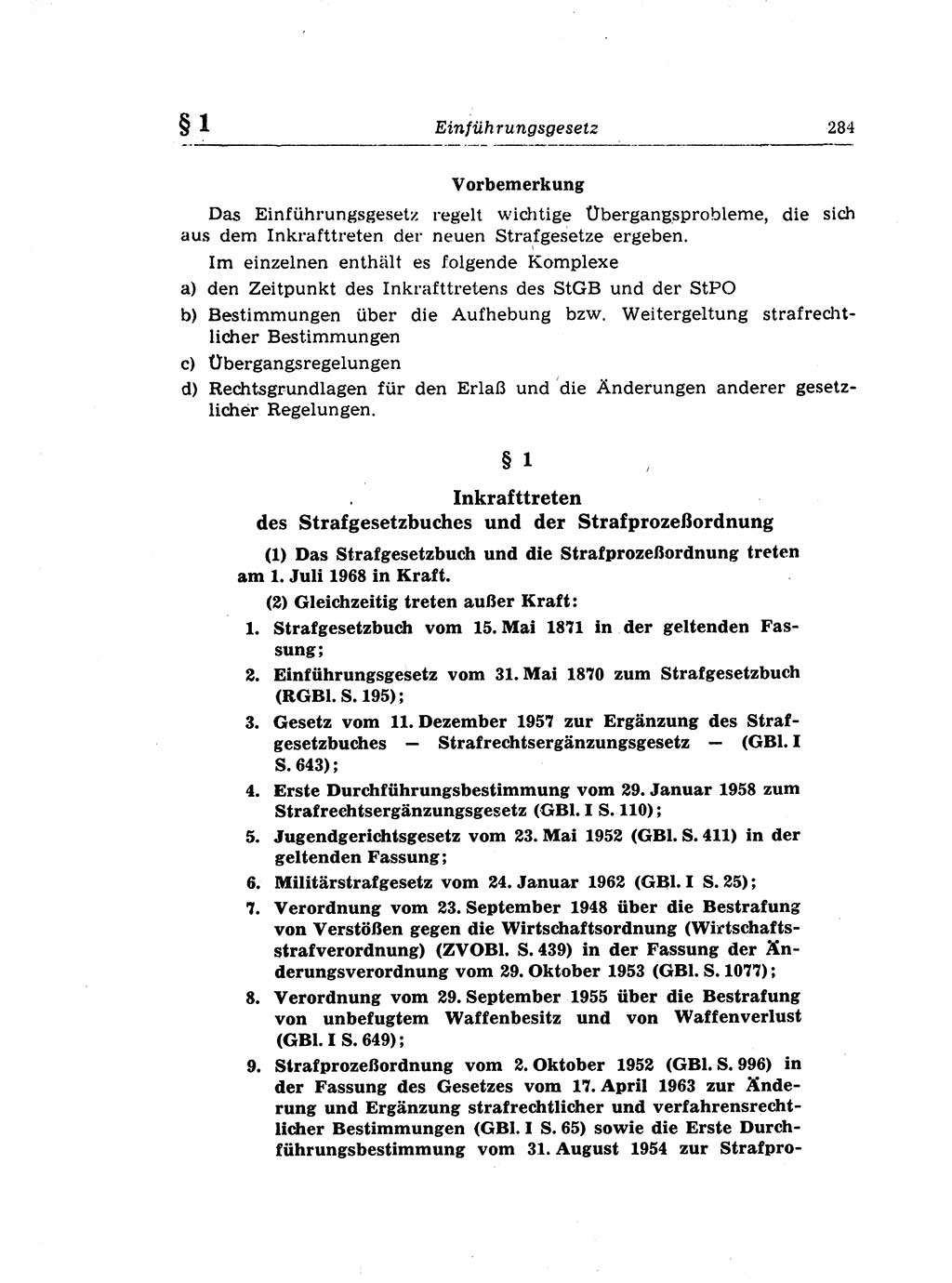 Strafrecht der Deutschen Demokratischen Republik (DDR), Lehrkommentar zum Strafgesetzbuch (StGB), Allgemeiner Teil 1969, Seite 284 (Strafr. DDR Lehrkomm. StGB AT 1969, S. 284)