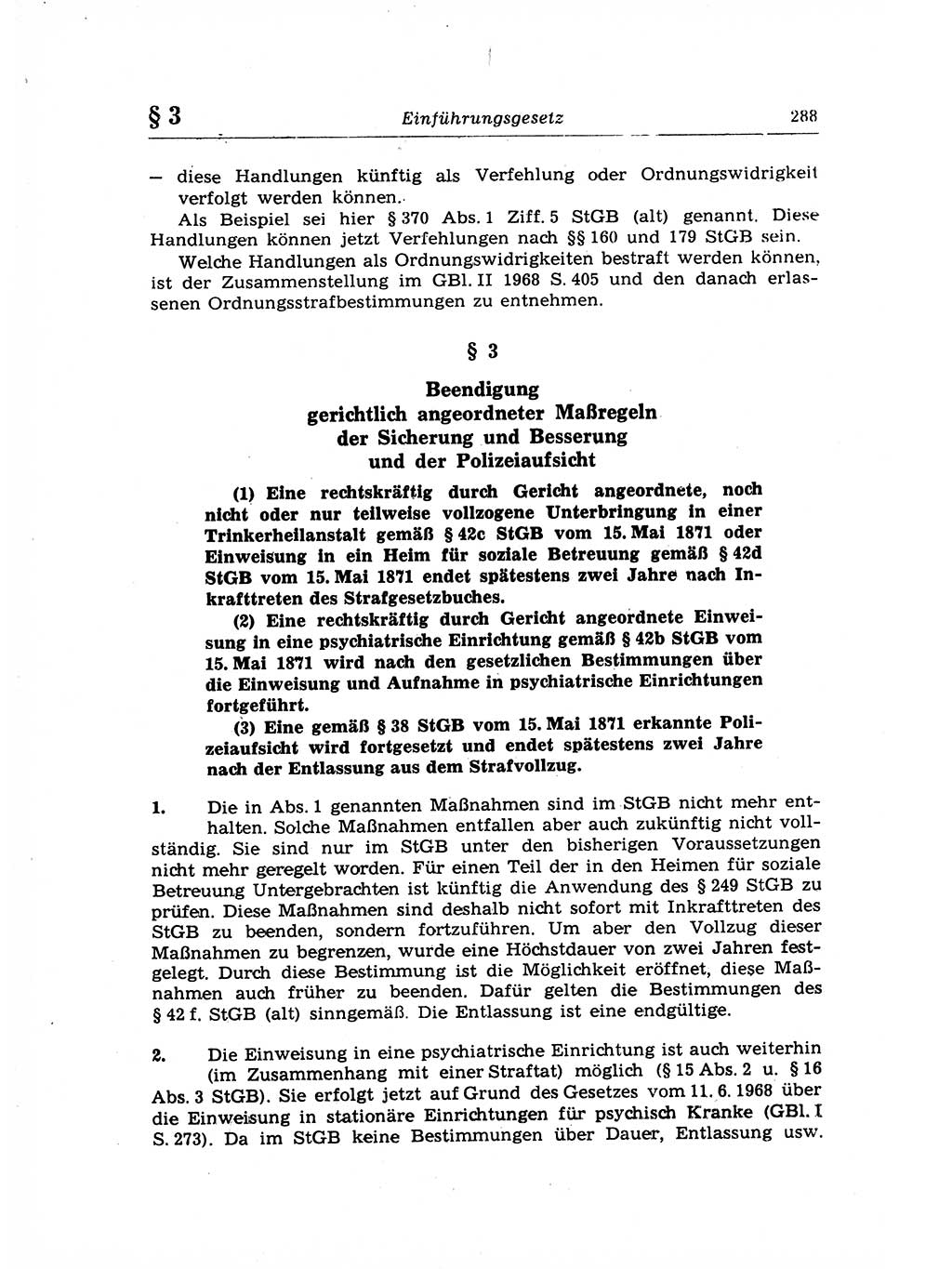 Strafrecht der Deutschen Demokratischen Republik (DDR), Lehrkommentar zum Strafgesetzbuch (StGB), Allgemeiner Teil 1969, Seite 288 (Strafr. DDR Lehrkomm. StGB AT 1969, S. 288)