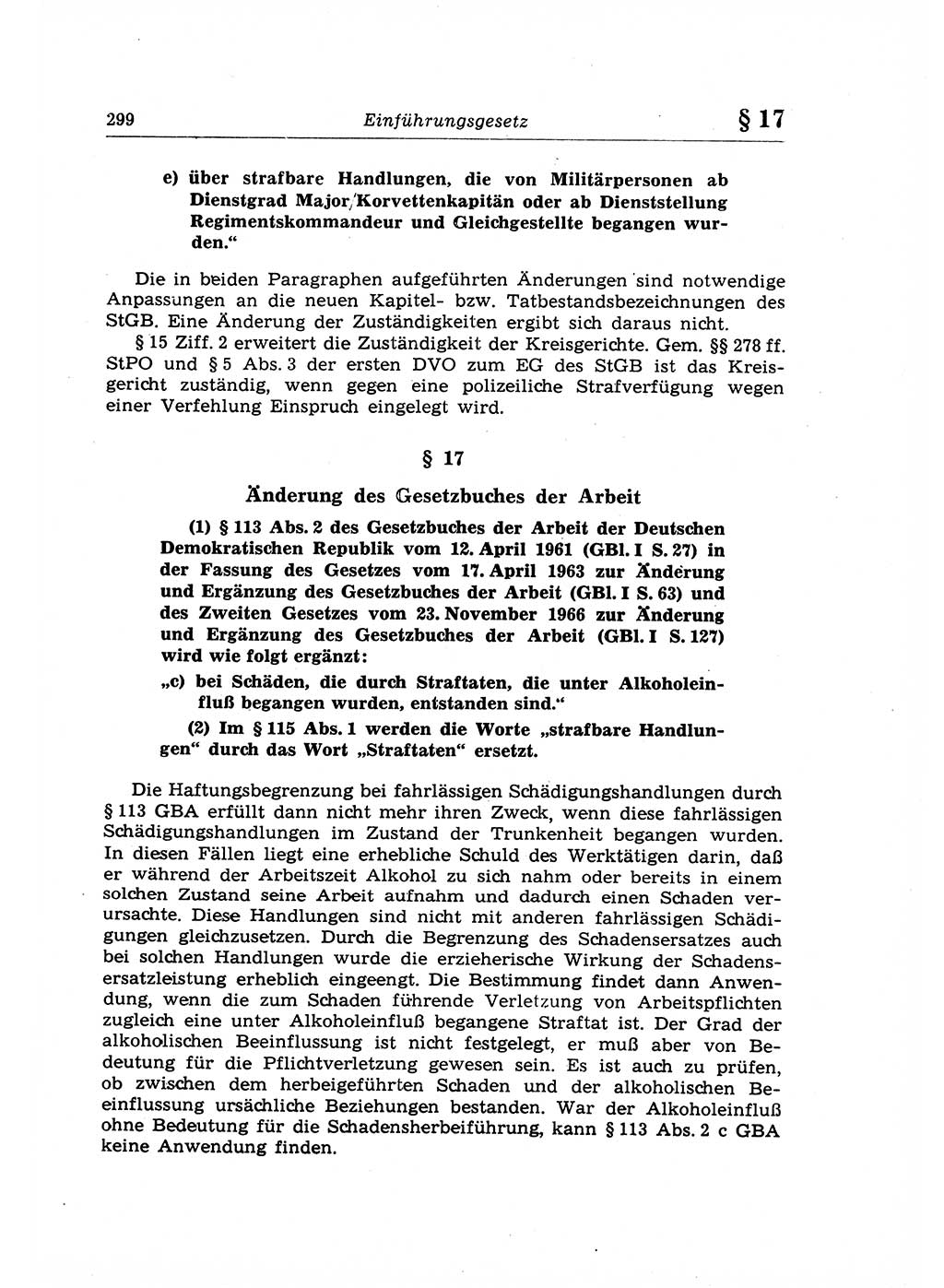 Strafrecht der Deutschen Demokratischen Republik (DDR), Lehrkommentar zum Strafgesetzbuch (StGB), Allgemeiner Teil 1969, Seite 299 (Strafr. DDR Lehrkomm. StGB AT 1969, S. 299)