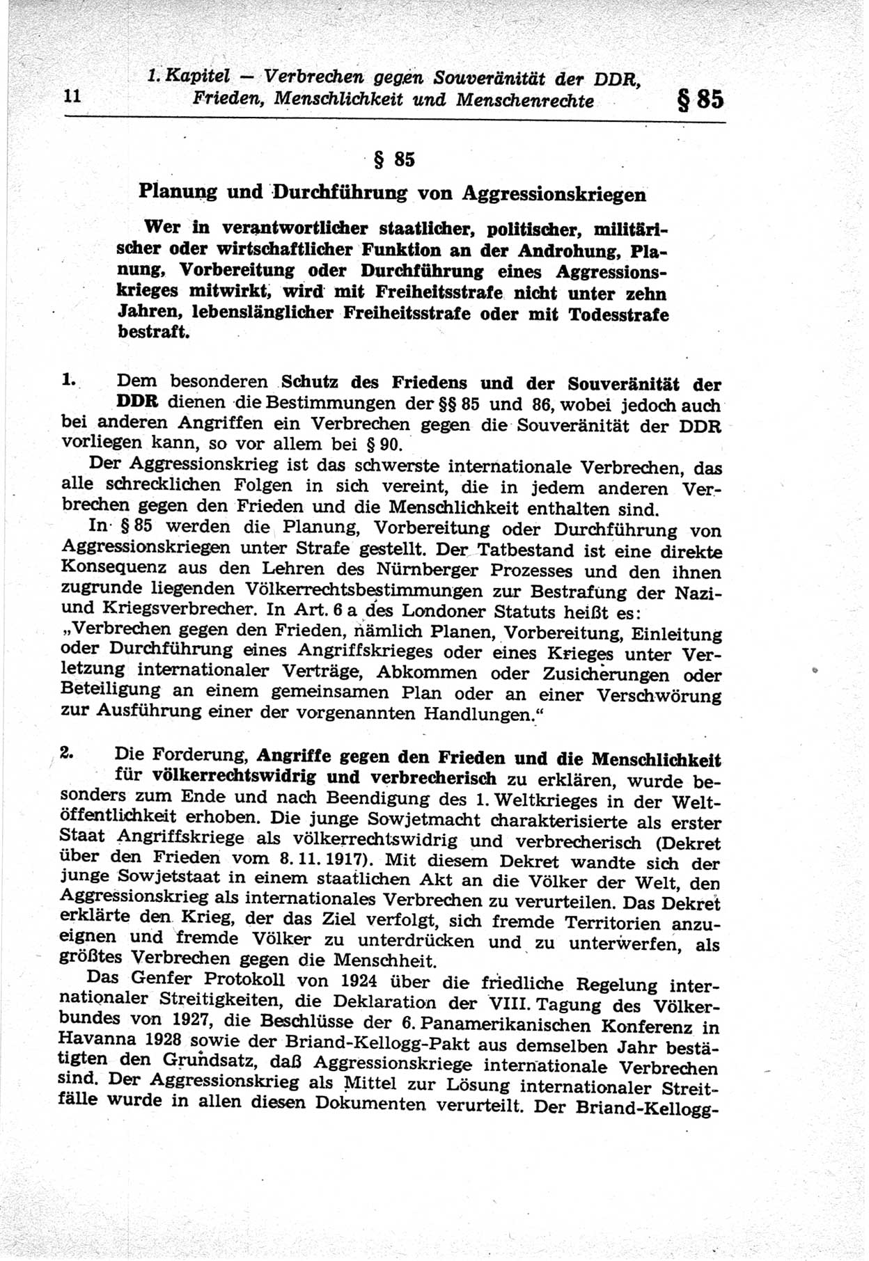 Strafrecht der Deutschen Demokratischen Republik (DDR), Lehrkommentar zum Strafgesetzbuch (StGB), Besonderer Teil 1969, Seite 11 (Strafr. DDR Lehrkomm. StGB BT 1969, S. 11)