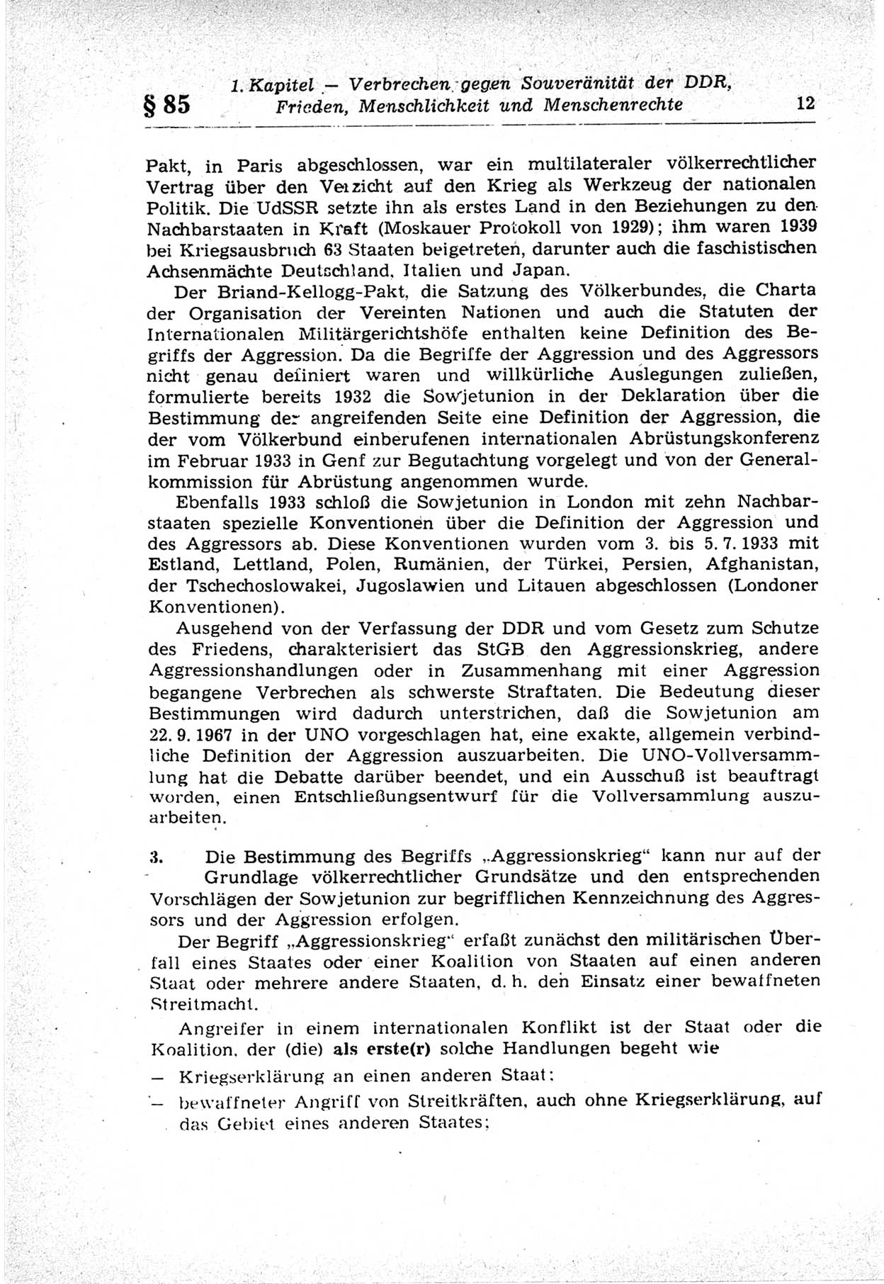 Strafrecht der Deutschen Demokratischen Republik (DDR), Lehrkommentar zum Strafgesetzbuch (StGB), Besonderer Teil 1969, Seite 12 (Strafr. DDR Lehrkomm. StGB BT 1969, S. 12)