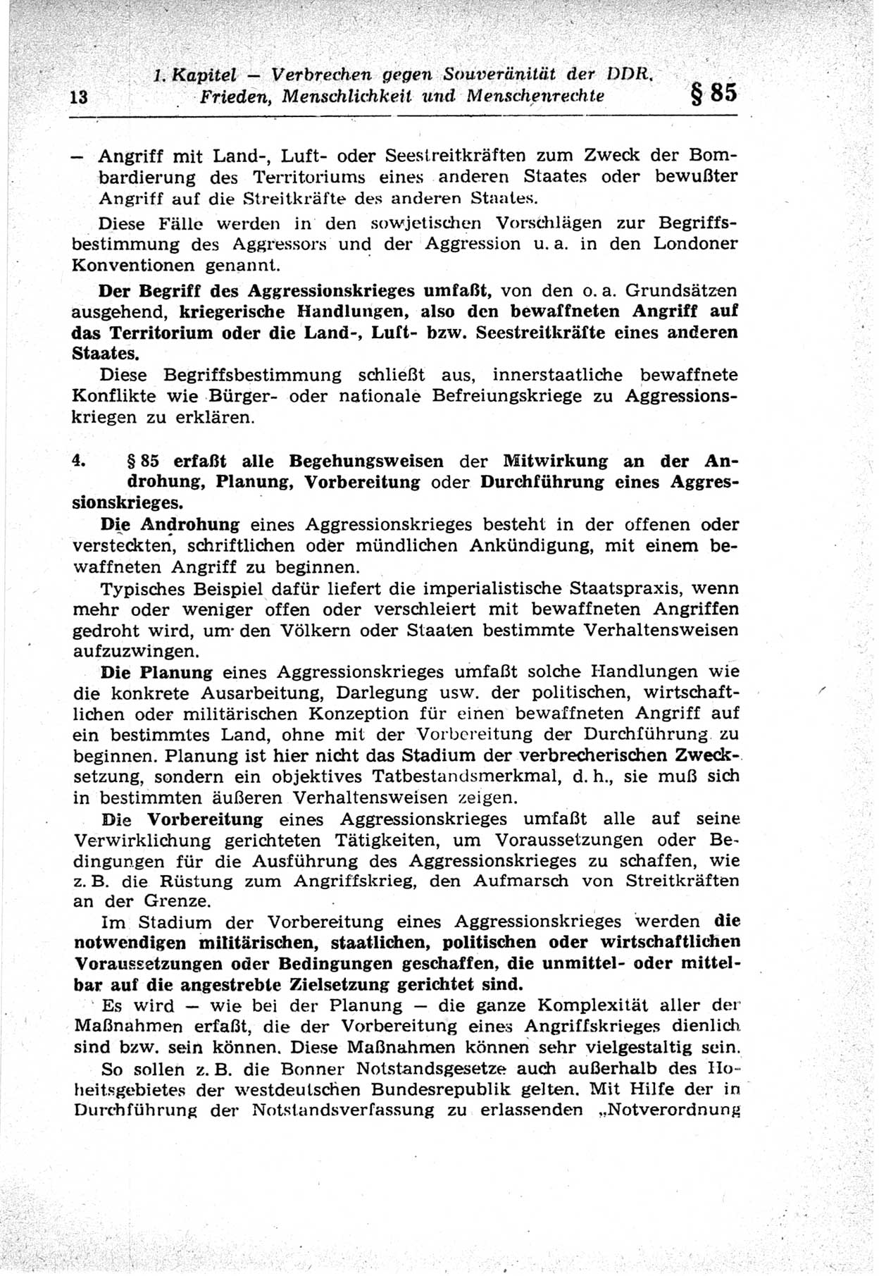 Strafrecht der Deutschen Demokratischen Republik (DDR), Lehrkommentar zum Strafgesetzbuch (StGB), Besonderer Teil 1969, Seite 13 (Strafr. DDR Lehrkomm. StGB BT 1969, S. 13)