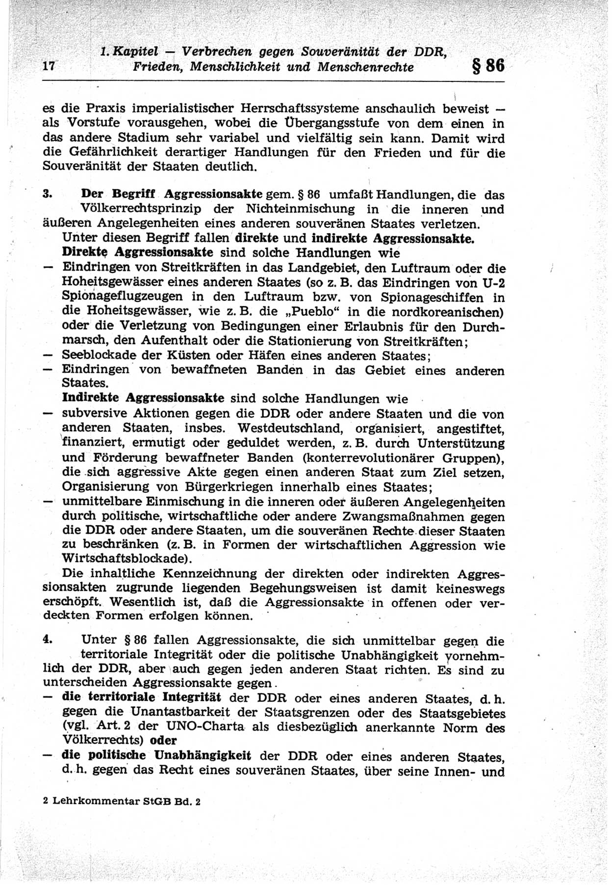 Strafrecht der Deutschen Demokratischen Republik (DDR), Lehrkommentar zum Strafgesetzbuch (StGB), Besonderer Teil 1969, Seite 17 (Strafr. DDR Lehrkomm. StGB BT 1969, S. 17)