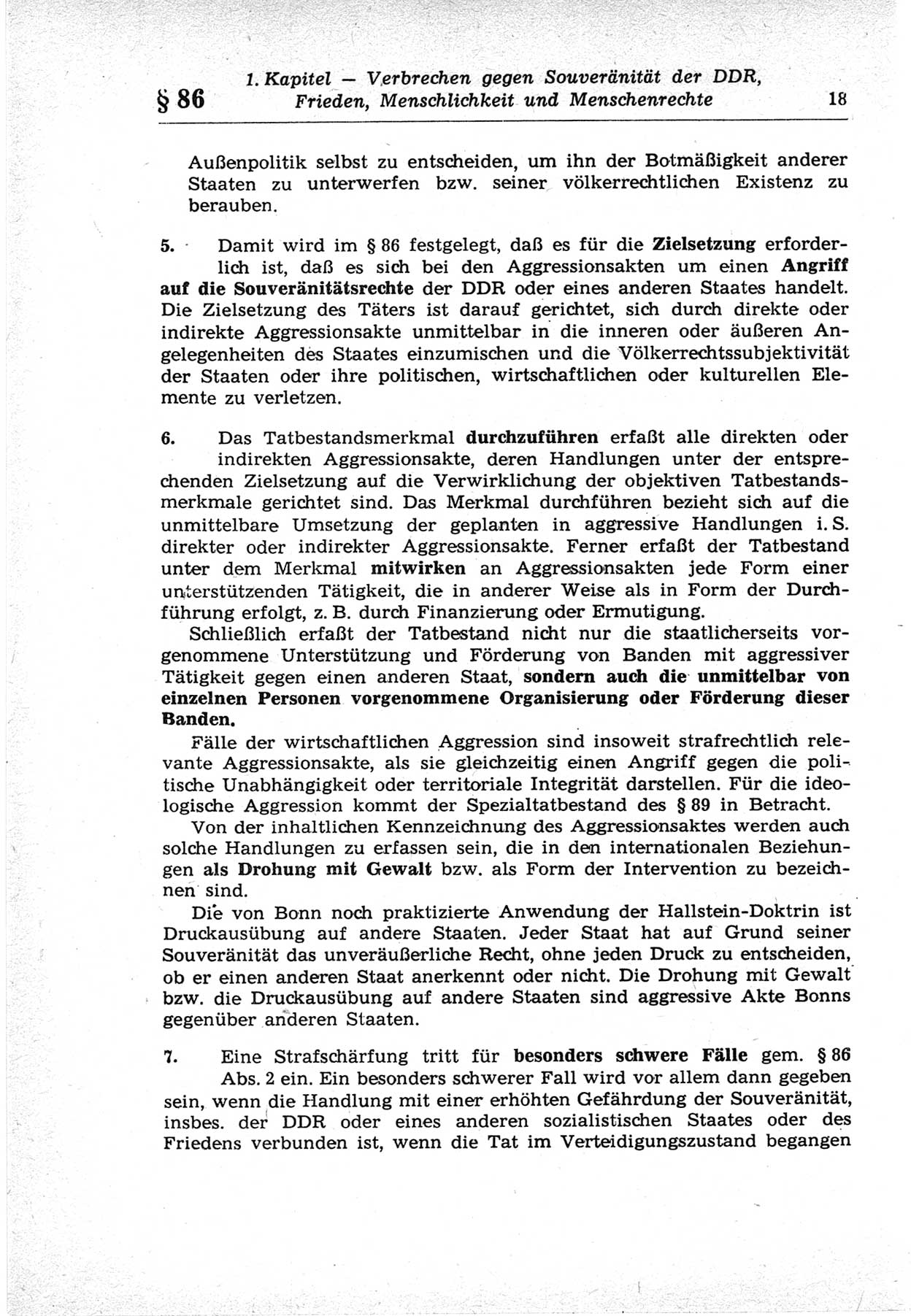 Strafrecht der Deutschen Demokratischen Republik (DDR), Lehrkommentar zum Strafgesetzbuch (StGB), Besonderer Teil 1969, Seite 18 (Strafr. DDR Lehrkomm. StGB BT 1969, S. 18)