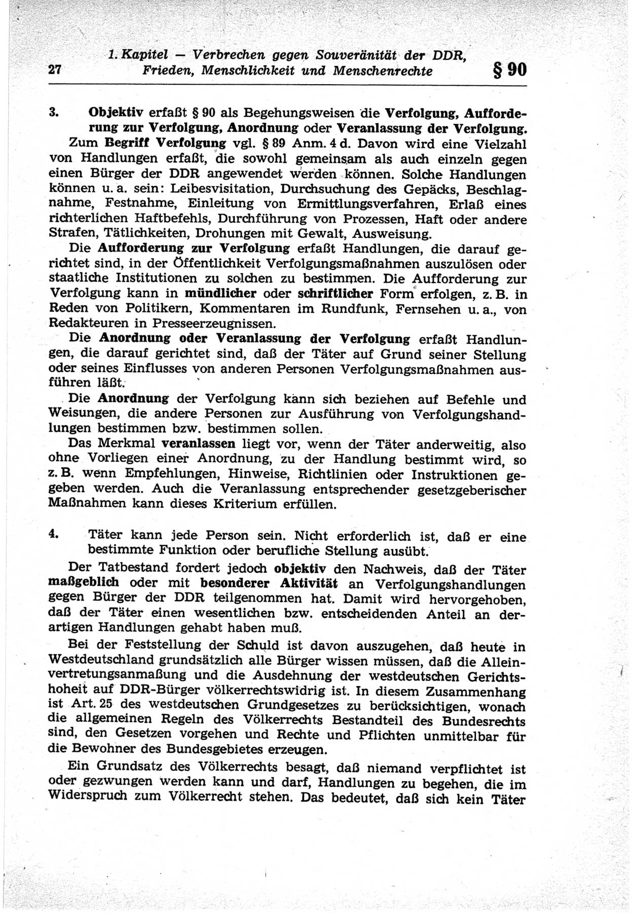 Strafrecht der Deutschen Demokratischen Republik (DDR), Lehrkommentar zum Strafgesetzbuch (StGB), Besonderer Teil 1969, Seite 27 (Strafr. DDR Lehrkomm. StGB BT 1969, S. 27)