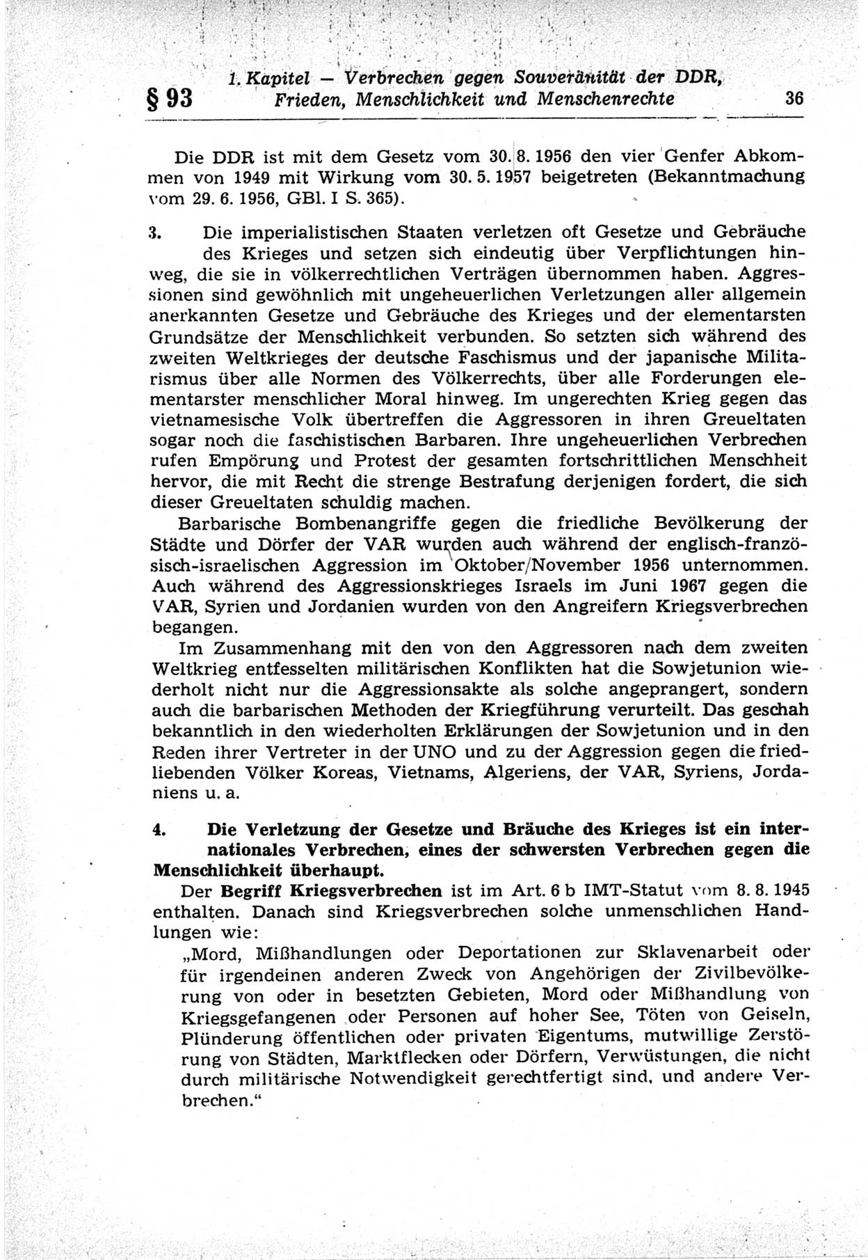 Strafrecht der Deutschen Demokratischen Republik (DDR), Lehrkommentar zum Strafgesetzbuch (StGB), Besonderer Teil 1969, Seite 36 (Strafr. DDR Lehrkomm. StGB BT 1969, S. 36)