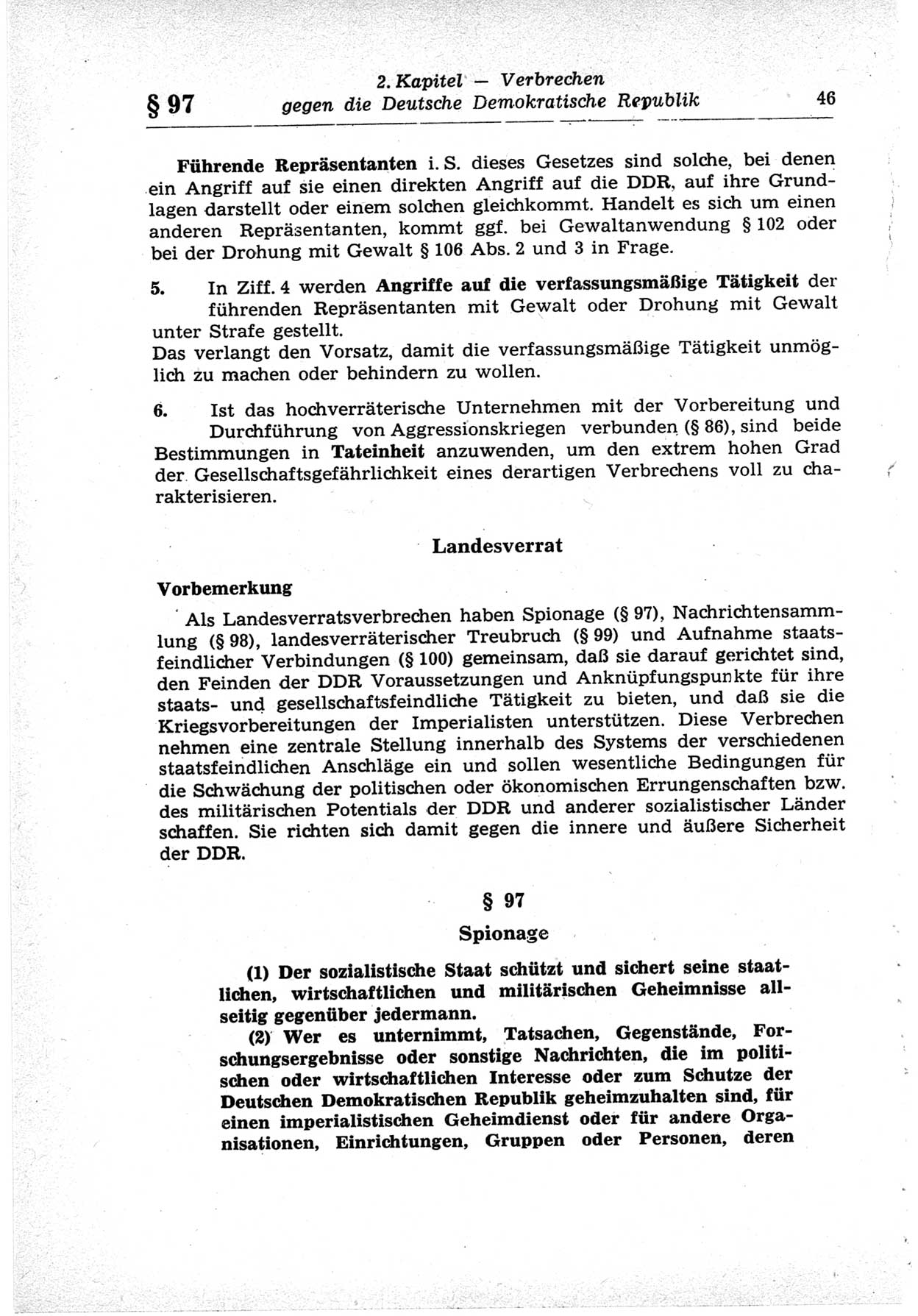 Strafrecht der Deutschen Demokratischen Republik (DDR), Lehrkommentar zum Strafgesetzbuch (StGB), Besonderer Teil 1969, Seite 46 (Strafr. DDR Lehrkomm. StGB BT 1969, S. 46)