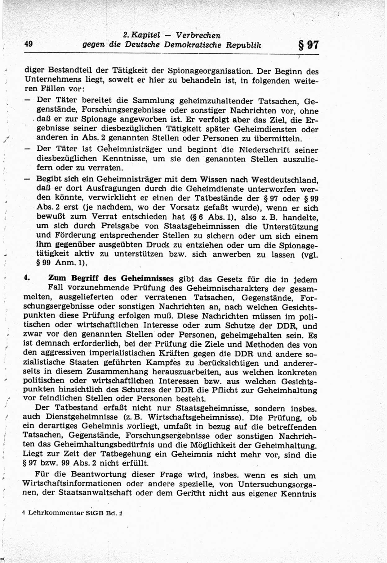 Strafrecht der Deutschen Demokratischen Republik (DDR), Lehrkommentar zum Strafgesetzbuch (StGB), Besonderer Teil 1969, Seite 49 (Strafr. DDR Lehrkomm. StGB BT 1969, S. 49)