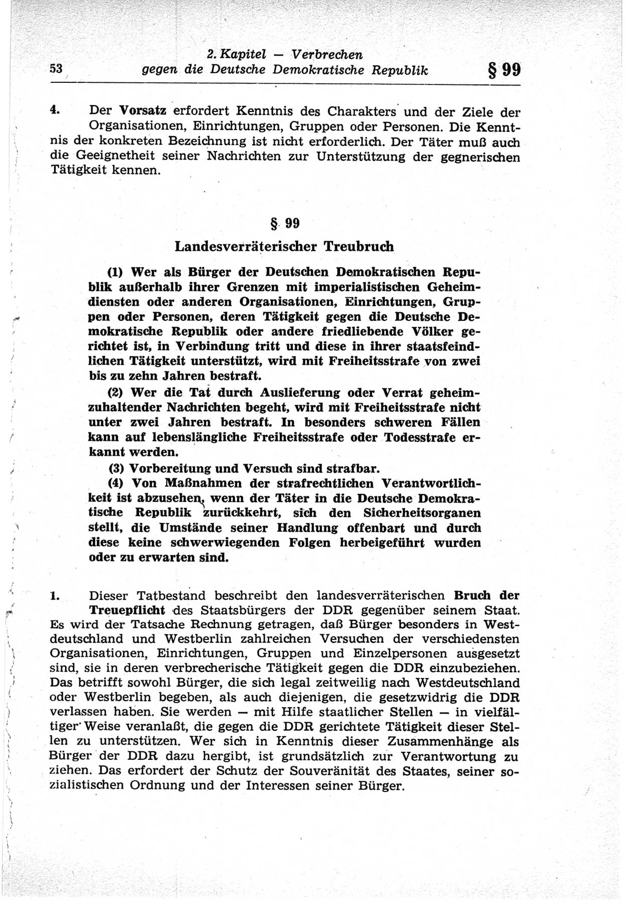 Strafrecht der Deutschen Demokratischen Republik (DDR), Lehrkommentar zum Strafgesetzbuch (StGB), Besonderer Teil 1969, Seite 53 (Strafr. DDR Lehrkomm. StGB BT 1969, S. 53)