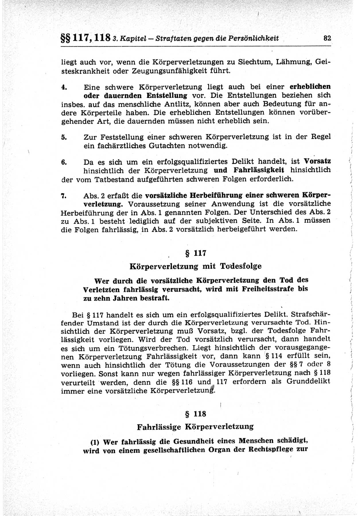 Strafrecht der Deutschen Demokratischen Republik (DDR), Lehrkommentar zum Strafgesetzbuch (StGB), Besonderer Teil 1969, Seite 82 (Strafr. DDR Lehrkomm. StGB BT 1969, S. 82)