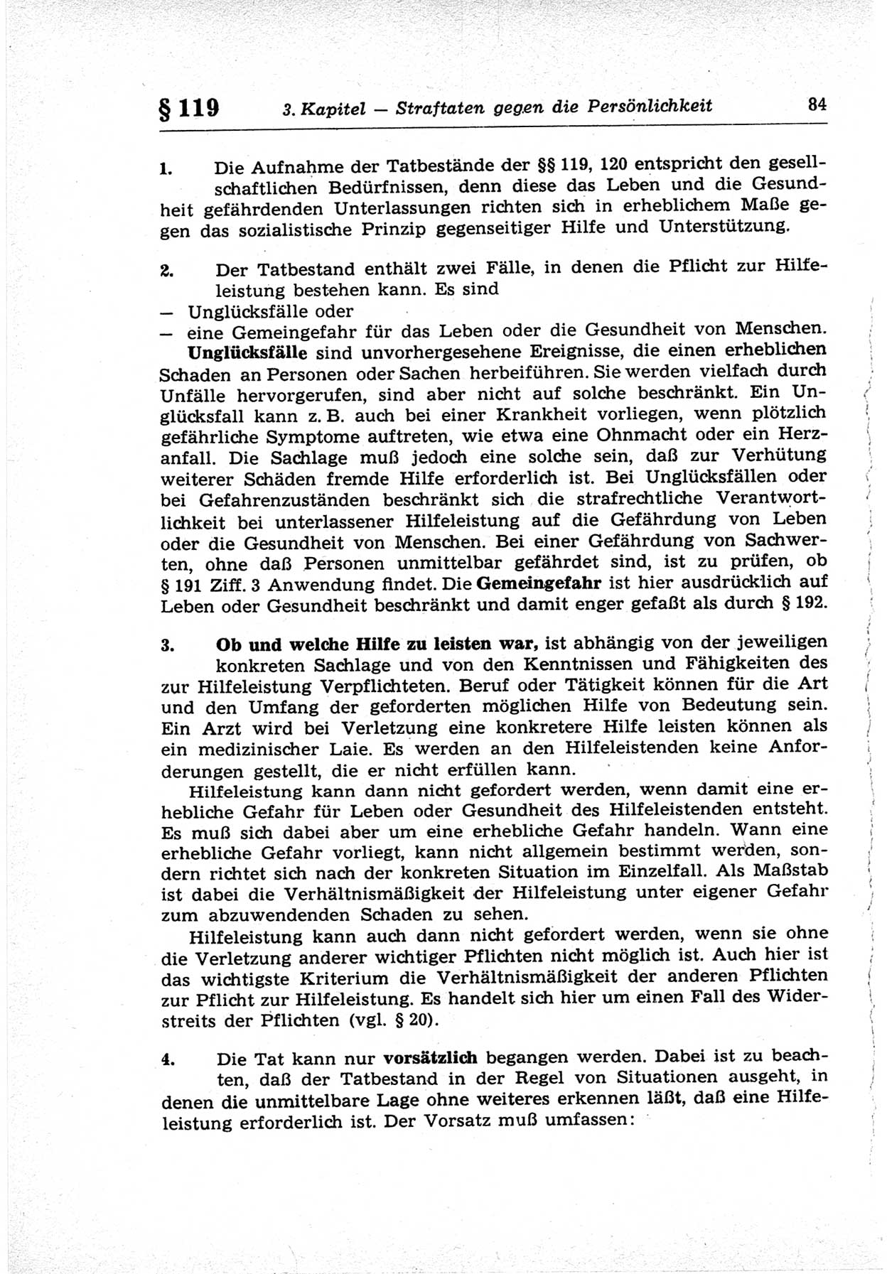 Strafrecht der Deutschen Demokratischen Republik (DDR), Lehrkommentar zum Strafgesetzbuch (StGB), Besonderer Teil 1969, Seite 84 (Strafr. DDR Lehrkomm. StGB BT 1969, S. 84)