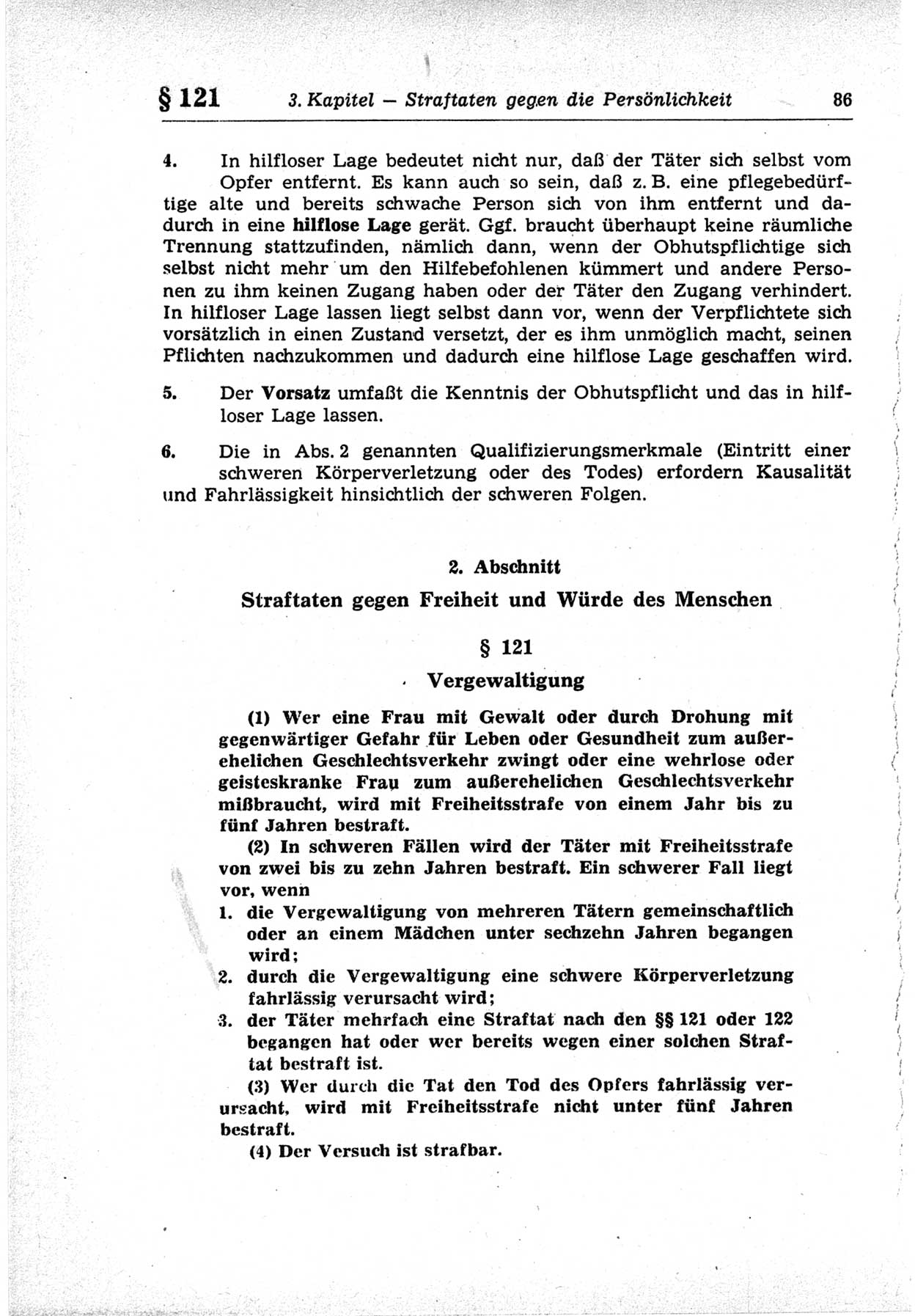 Strafrecht der Deutschen Demokratischen Republik (DDR), Lehrkommentar zum Strafgesetzbuch (StGB), Besonderer Teil 1969, Seite 86 (Strafr. DDR Lehrkomm. StGB BT 1969, S. 86)