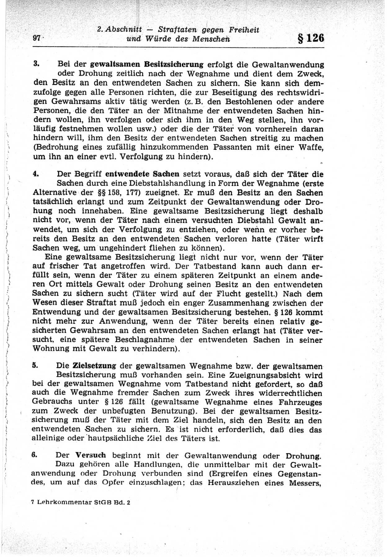 Strafrecht der Deutschen Demokratischen Republik (DDR), Lehrkommentar zum Strafgesetzbuch (StGB), Besonderer Teil 1969, Seite 97 (Strafr. DDR Lehrkomm. StGB BT 1969, S. 97)