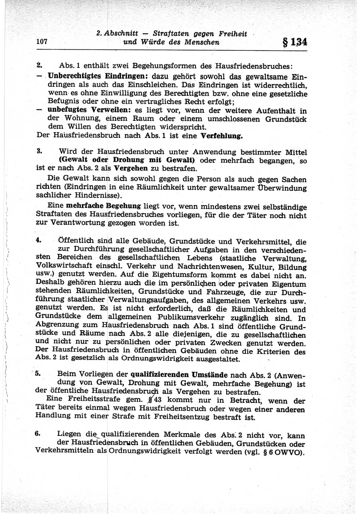 Strafrecht der Deutschen Demokratischen Republik (DDR), Lehrkommentar zum Strafgesetzbuch (StGB), Besonderer Teil 1969, Seite 107 (Strafr. DDR Lehrkomm. StGB BT 1969, S. 107)