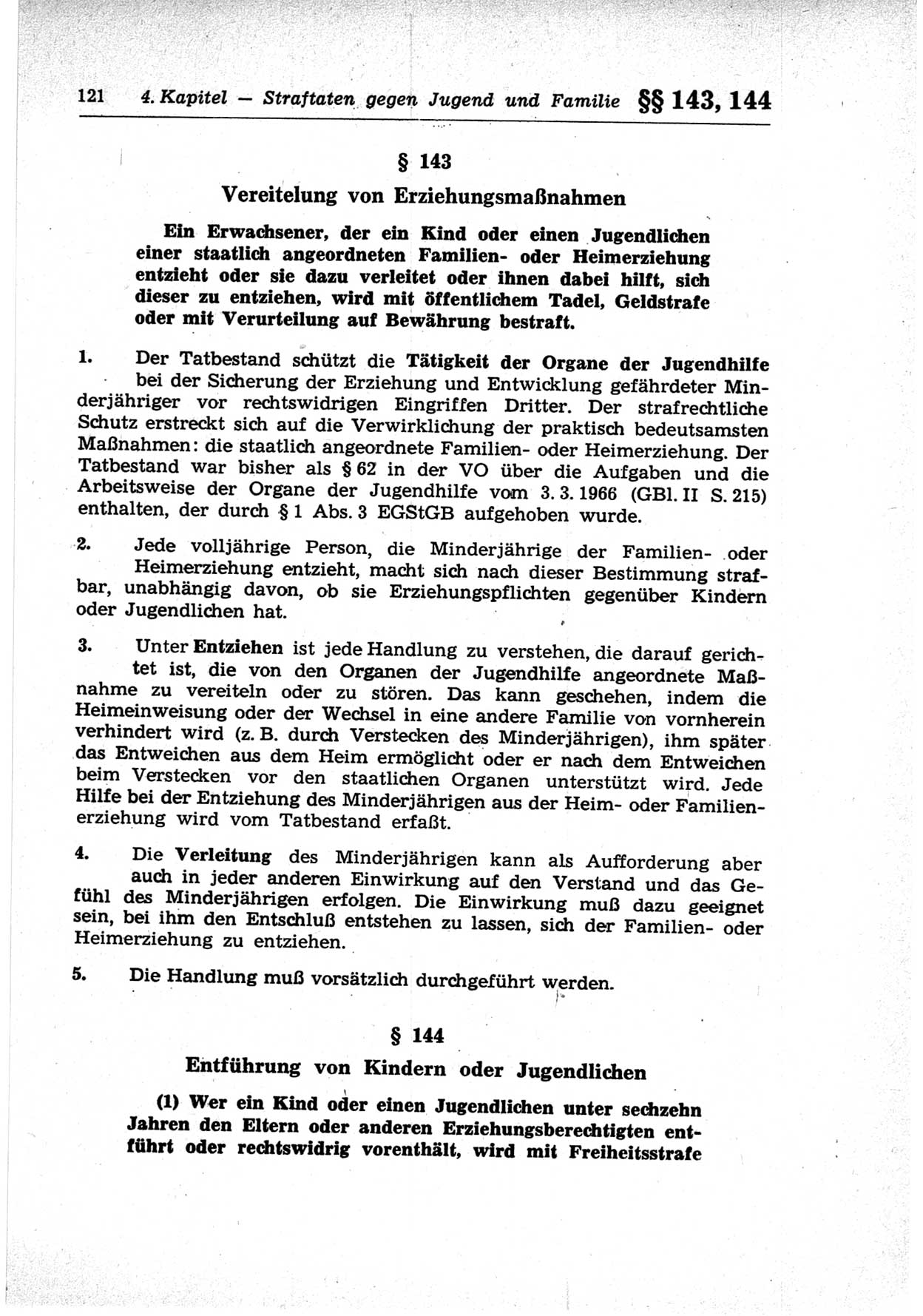 Strafrecht der Deutschen Demokratischen Republik (DDR), Lehrkommentar zum Strafgesetzbuch (StGB), Besonderer Teil 1969, Seite 121 (Strafr. DDR Lehrkomm. StGB BT 1969, S. 121)