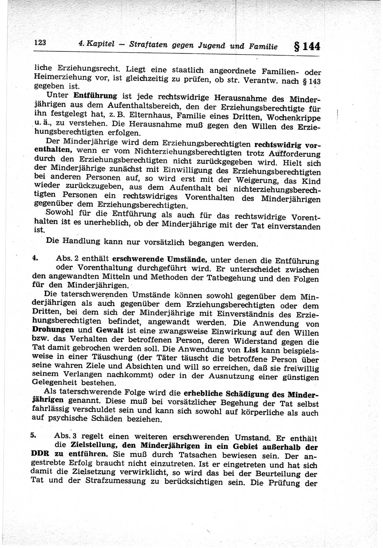 Strafrecht der Deutschen Demokratischen Republik (DDR), Lehrkommentar zum Strafgesetzbuch (StGB), Besonderer Teil 1969, Seite 123 (Strafr. DDR Lehrkomm. StGB BT 1969, S. 123)