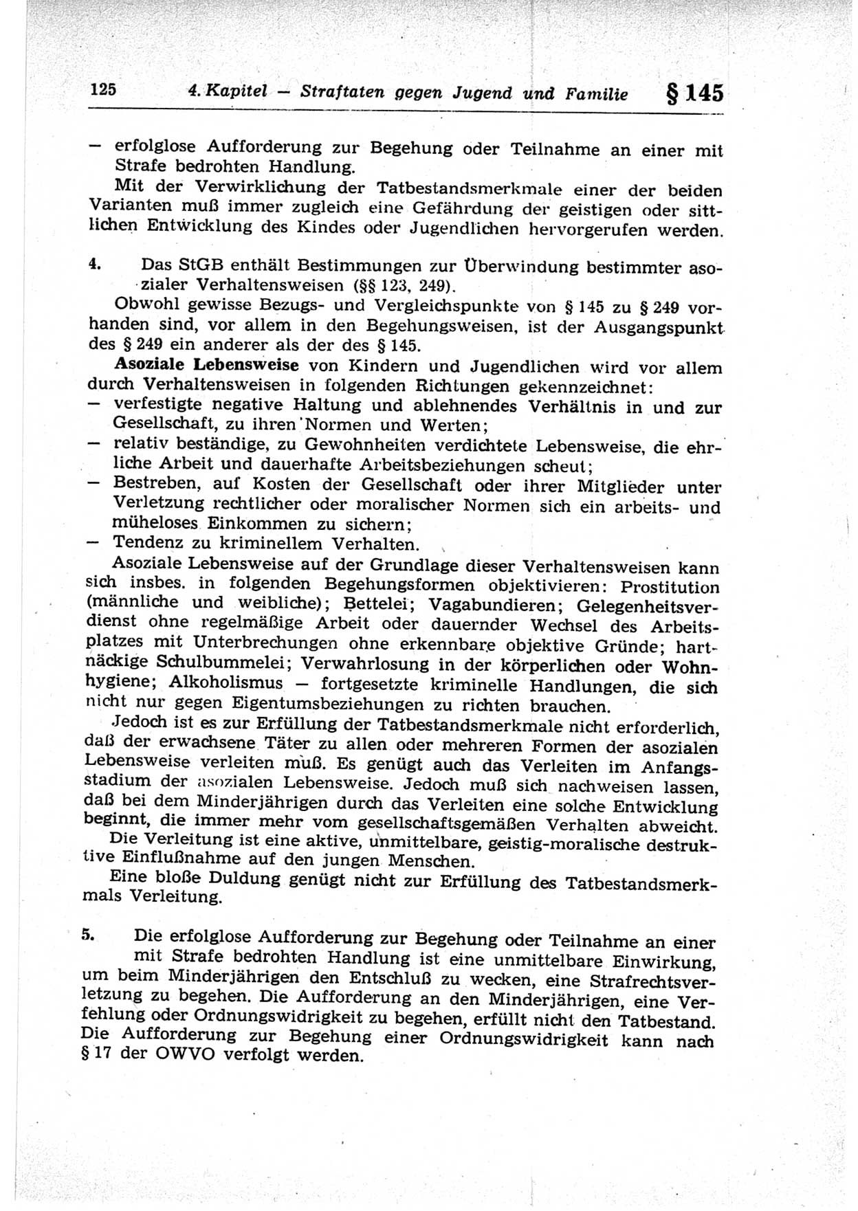 Strafrecht der Deutschen Demokratischen Republik (DDR), Lehrkommentar zum Strafgesetzbuch (StGB), Besonderer Teil 1969, Seite 125 (Strafr. DDR Lehrkomm. StGB BT 1969, S. 125)