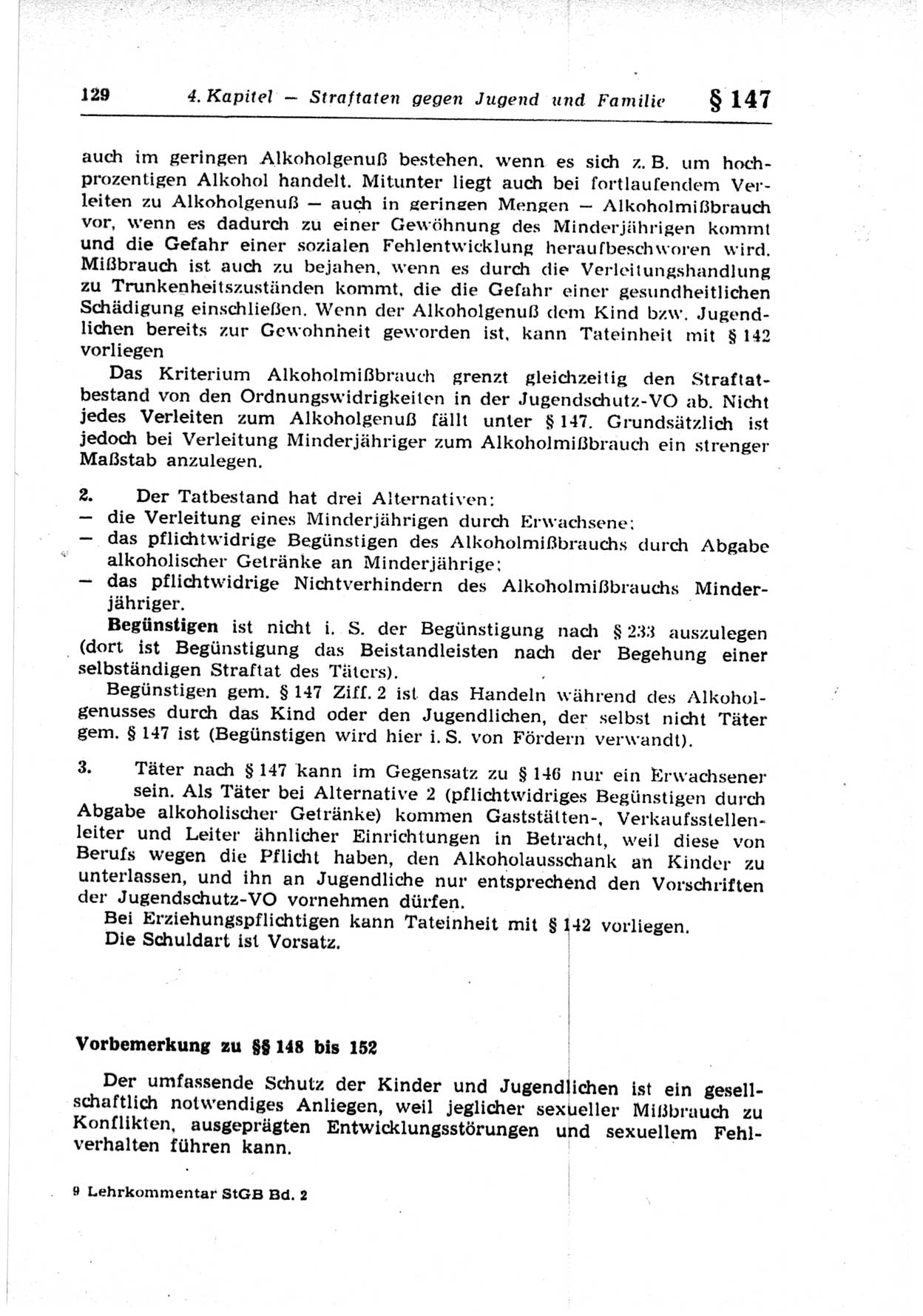 Strafrecht der Deutschen Demokratischen Republik (DDR), Lehrkommentar zum Strafgesetzbuch (StGB), Besonderer Teil 1969, Seite 129 (Strafr. DDR Lehrkomm. StGB BT 1969, S. 129)