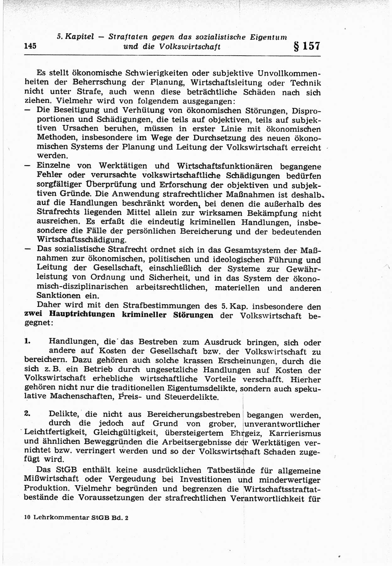 Strafrecht der Deutschen Demokratischen Republik (DDR), Lehrkommentar zum Strafgesetzbuch (StGB), Besonderer Teil 1969, Seite 145 (Strafr. DDR Lehrkomm. StGB BT 1969, S. 145)