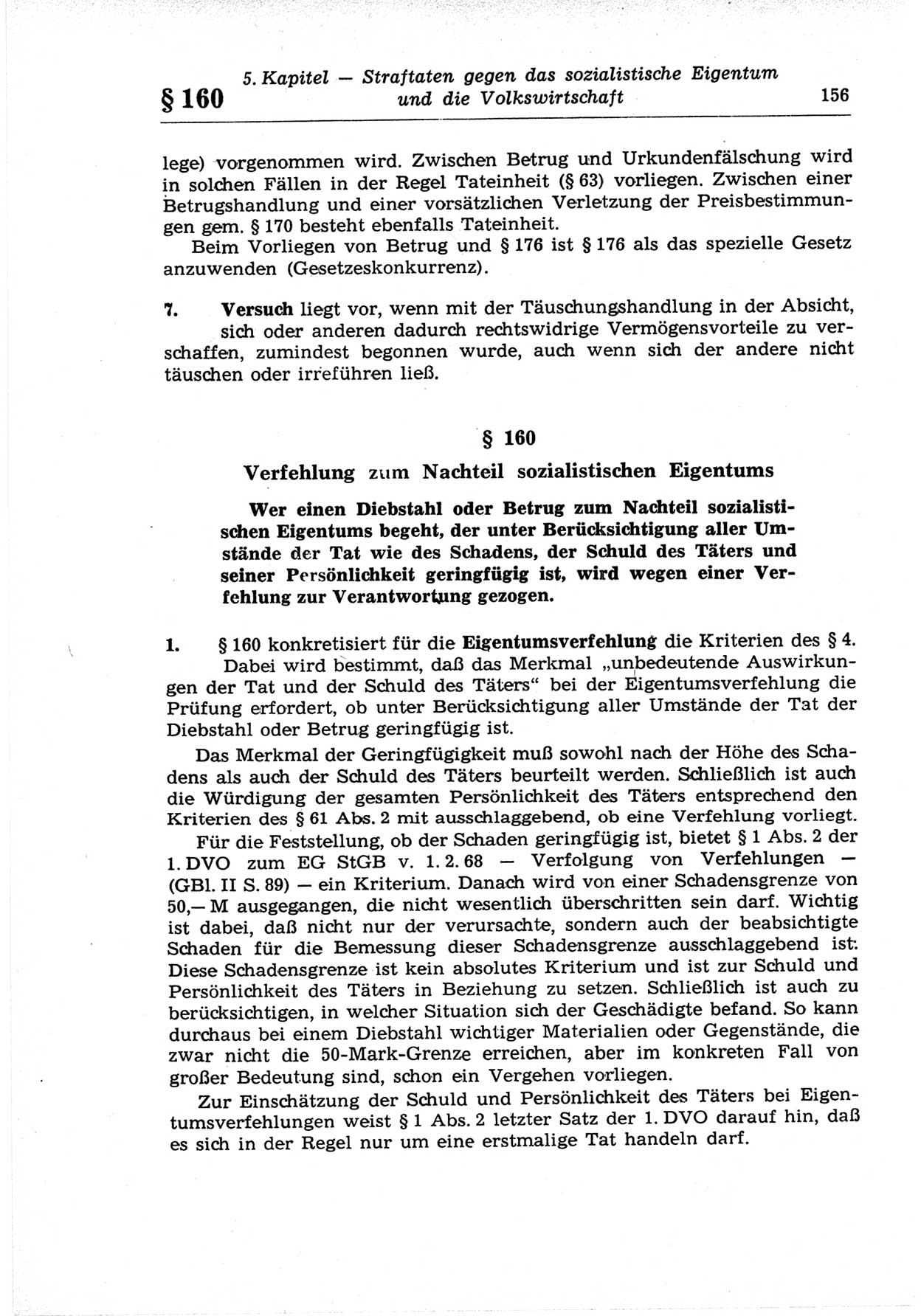 Strafrecht der Deutschen Demokratischen Republik (DDR), Lehrkommentar zum Strafgesetzbuch (StGB), Besonderer Teil 1969, Seite 156 (Strafr. DDR Lehrkomm. StGB BT 1969, S. 156)