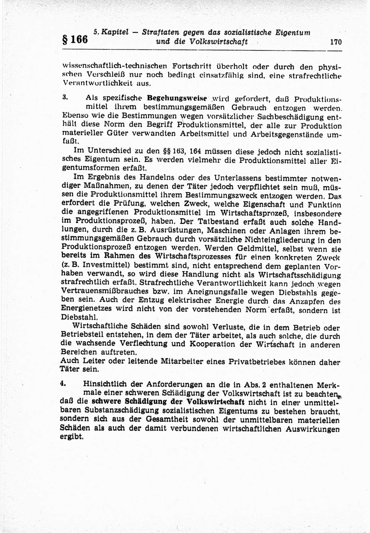 Strafrecht der Deutschen Demokratischen Republik (DDR), Lehrkommentar zum Strafgesetzbuch (StGB), Besonderer Teil 1969, Seite 170 (Strafr. DDR Lehrkomm. StGB BT 1969, S. 170)