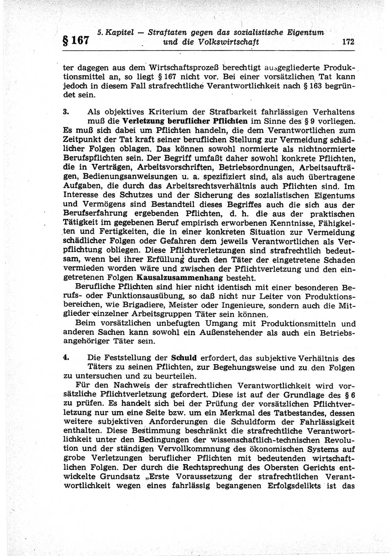 Strafrecht der Deutschen Demokratischen Republik (DDR), Lehrkommentar zum Strafgesetzbuch (StGB), Besonderer Teil 1969, Seite 172 (Strafr. DDR Lehrkomm. StGB BT 1969, S. 172)