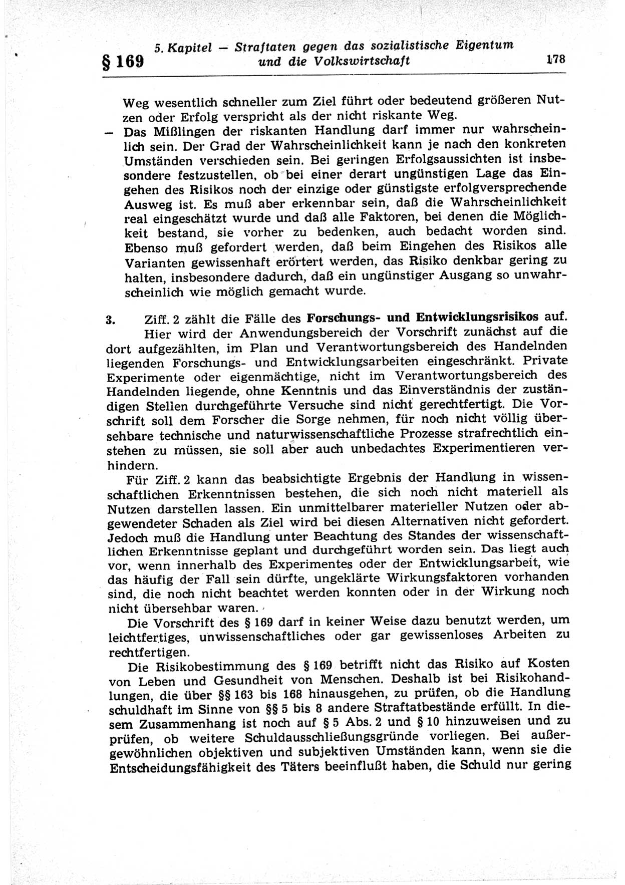 Strafrecht der Deutschen Demokratischen Republik (DDR), Lehrkommentar zum Strafgesetzbuch (StGB), Besonderer Teil 1969, Seite 178 (Strafr. DDR Lehrkomm. StGB BT 1969, S. 178)