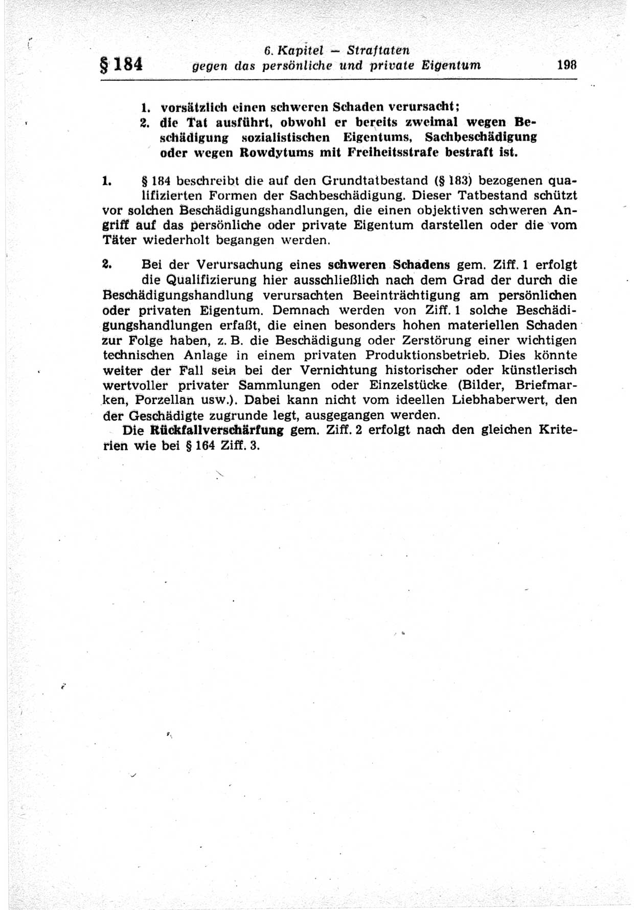 Strafrecht der Deutschen Demokratischen Republik (DDR), Lehrkommentar zum Strafgesetzbuch (StGB), Besonderer Teil 1969, Seite 198 (Strafr. DDR Lehrkomm. StGB BT 1969, S. 198)