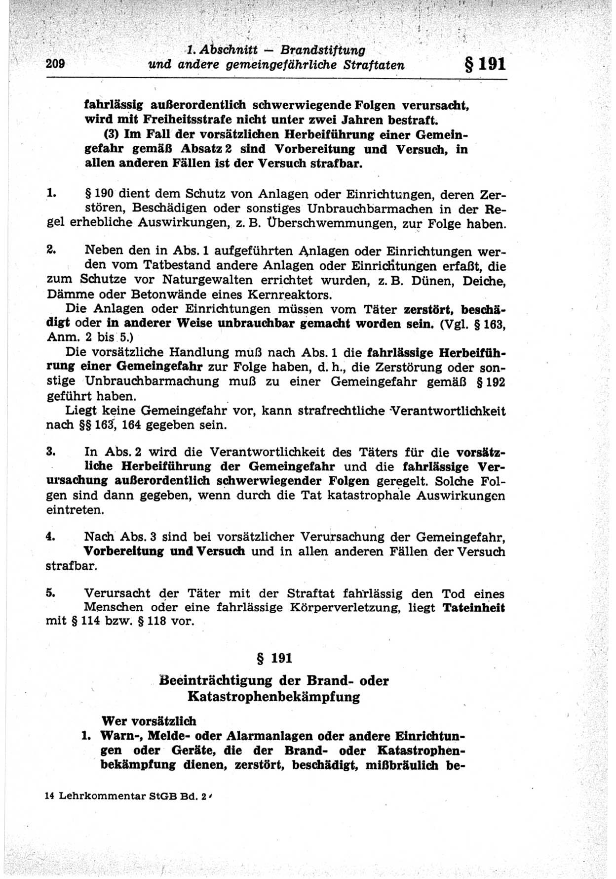 Strafrecht der Deutschen Demokratischen Republik (DDR), Lehrkommentar zum Strafgesetzbuch (StGB), Besonderer Teil 1969, Seite 209 (Strafr. DDR Lehrkomm. StGB BT 1969, S. 209)