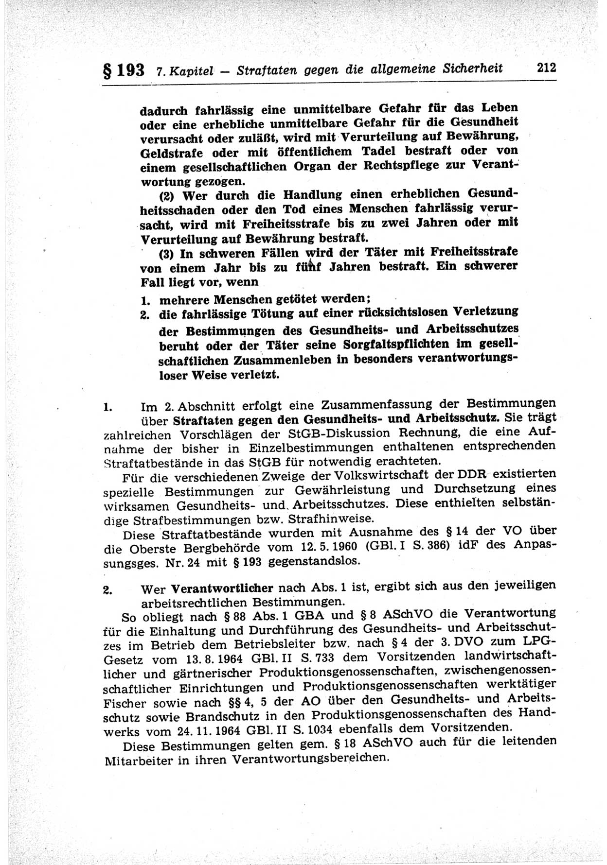 Strafrecht der Deutschen Demokratischen Republik (DDR), Lehrkommentar zum Strafgesetzbuch (StGB), Besonderer Teil 1969, Seite 212 (Strafr. DDR Lehrkomm. StGB BT 1969, S. 212)