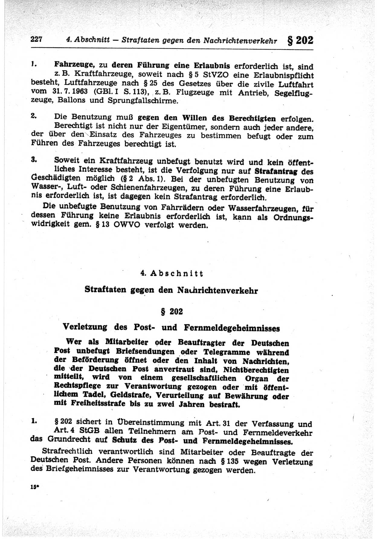 Strafrecht der Deutschen Demokratischen Republik (DDR), Lehrkommentar zum Strafgesetzbuch (StGB), Besonderer Teil 1969, Seite 227 (Strafr. DDR Lehrkomm. StGB BT 1969, S. 227)