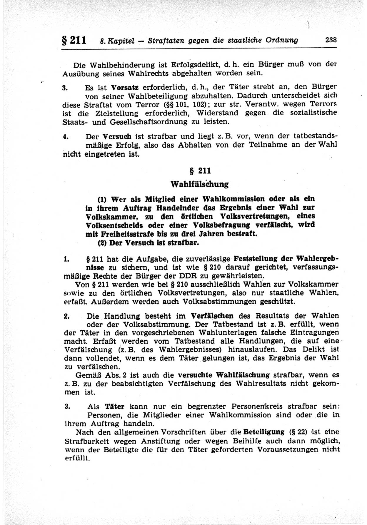 Strafrecht der Deutschen Demokratischen Republik (DDR), Lehrkommentar zum Strafgesetzbuch (StGB), Besonderer Teil 1969, Seite 238 (Strafr. DDR Lehrkomm. StGB BT 1969, S. 238)