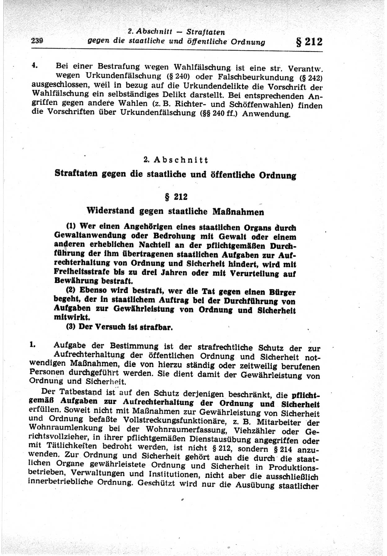 Strafrecht der Deutschen Demokratischen Republik (DDR), Lehrkommentar zum Strafgesetzbuch (StGB), Besonderer Teil 1969, Seite 239 (Strafr. DDR Lehrkomm. StGB BT 1969, S. 239)