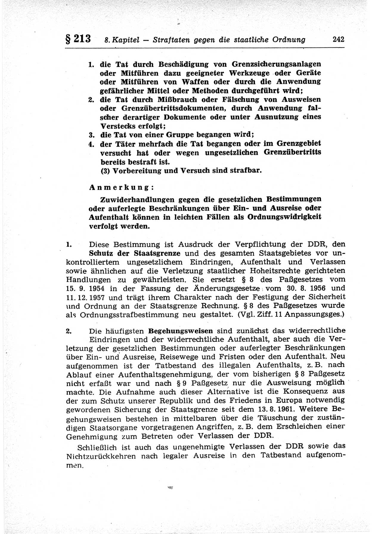 Strafrecht der Deutschen Demokratischen Republik (DDR), Lehrkommentar zum Strafgesetzbuch (StGB), Besonderer Teil 1969, Seite 242 (Strafr. DDR Lehrkomm. StGB BT 1969, S. 242)