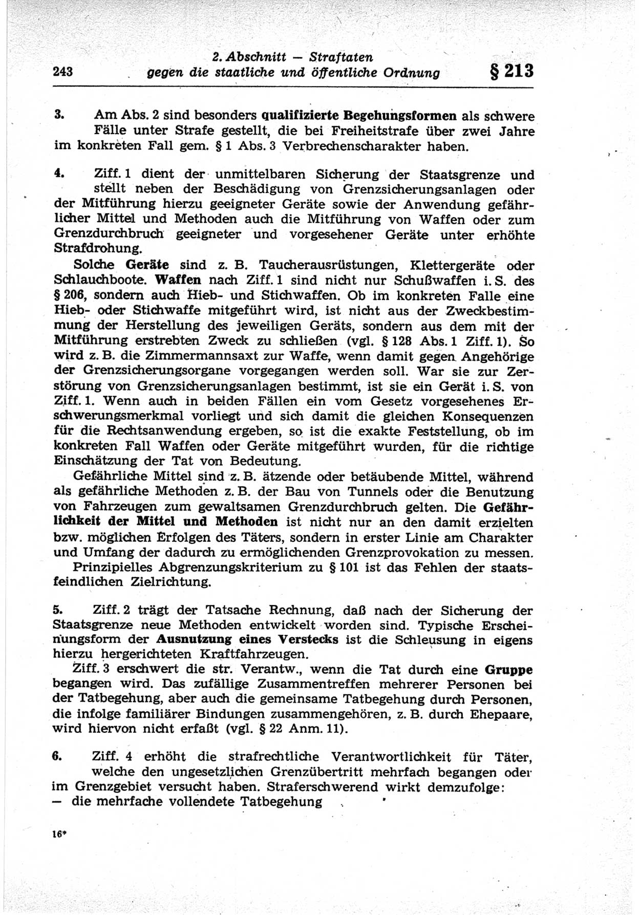 Strafrecht der Deutschen Demokratischen Republik (DDR), Lehrkommentar zum Strafgesetzbuch (StGB), Besonderer Teil 1969, Seite 243 (Strafr. DDR Lehrkomm. StGB BT 1969, S. 243)