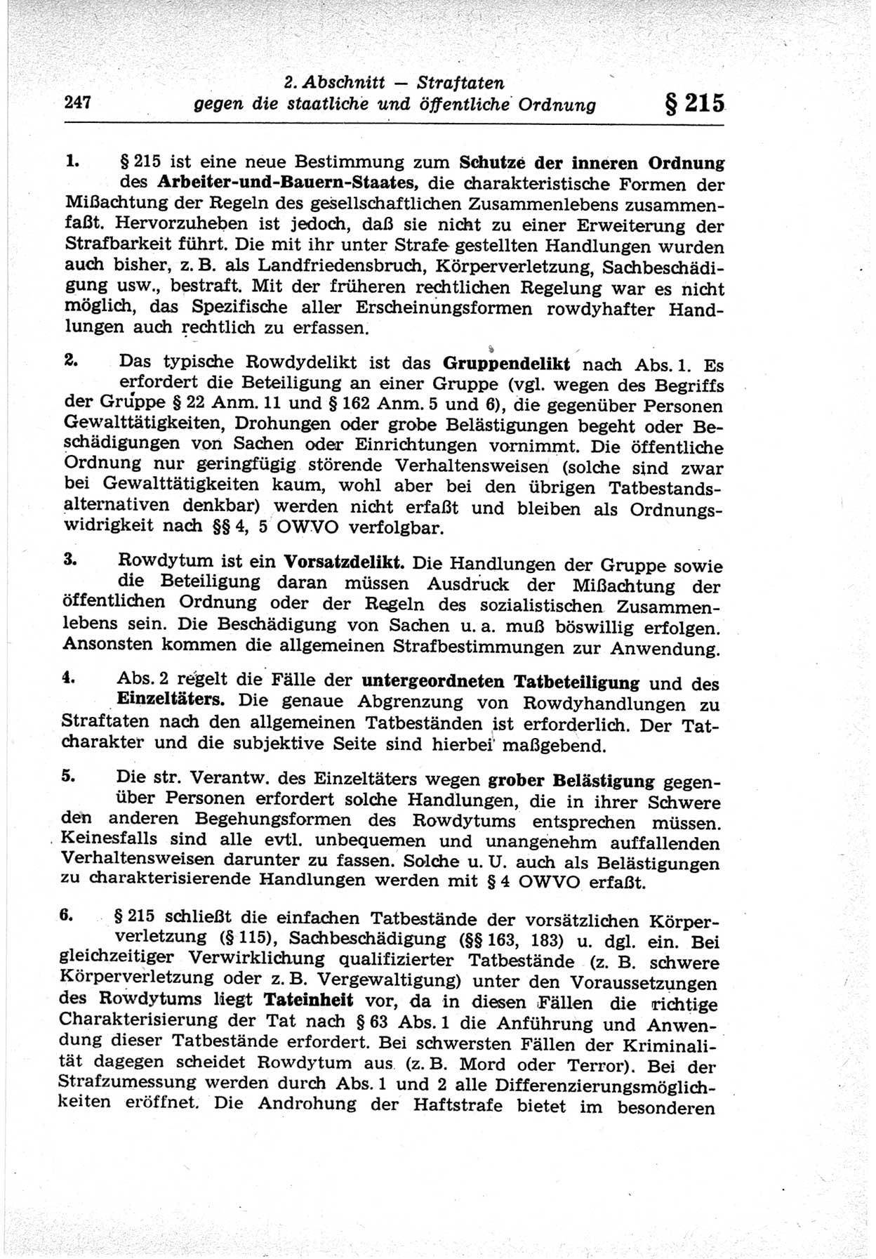 Strafrecht der Deutschen Demokratischen Republik (DDR), Lehrkommentar zum Strafgesetzbuch (StGB), Besonderer Teil 1969, Seite 247 (Strafr. DDR Lehrkomm. StGB BT 1969, S. 247)