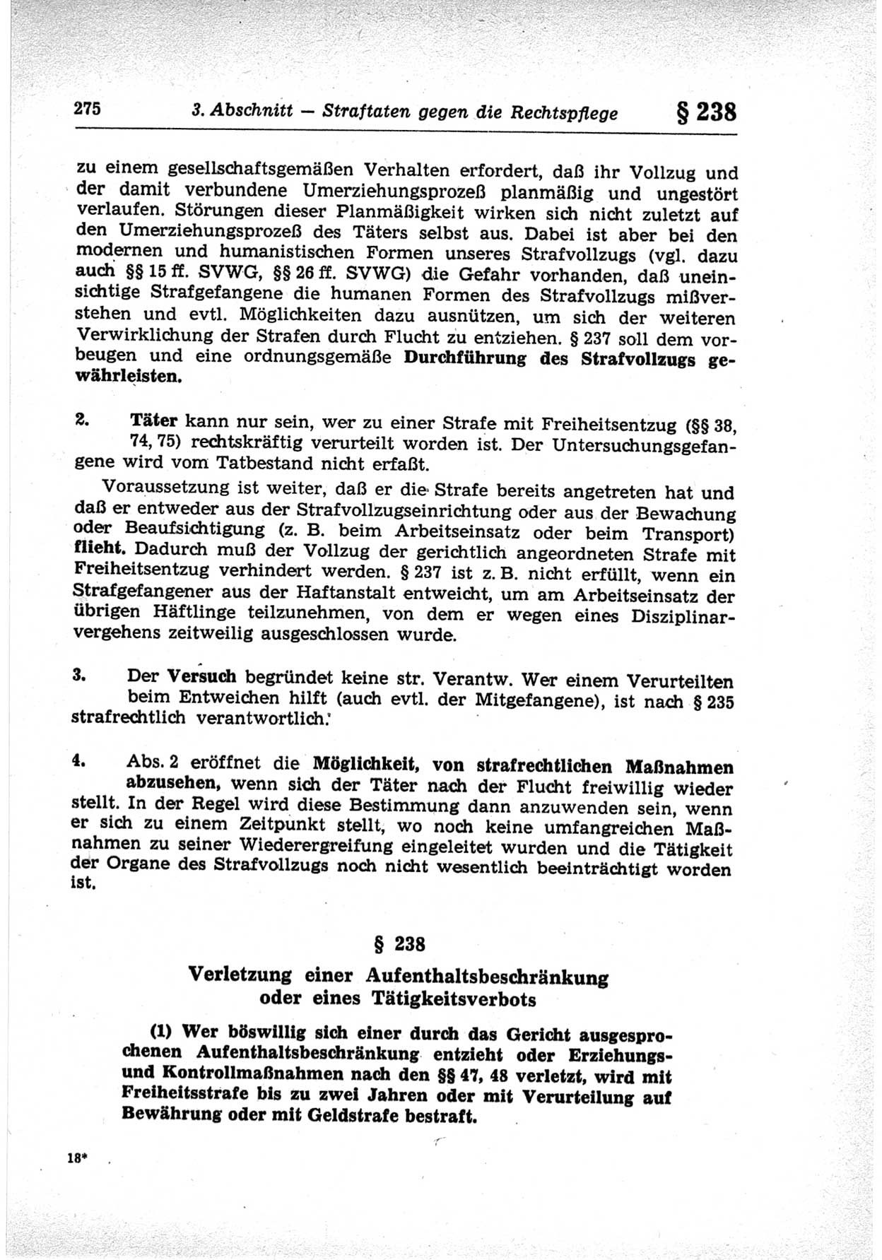 Strafrecht der Deutschen Demokratischen Republik (DDR), Lehrkommentar zum Strafgesetzbuch (StGB), Besonderer Teil 1969, Seite 275 (Strafr. DDR Lehrkomm. StGB BT 1969, S. 275)