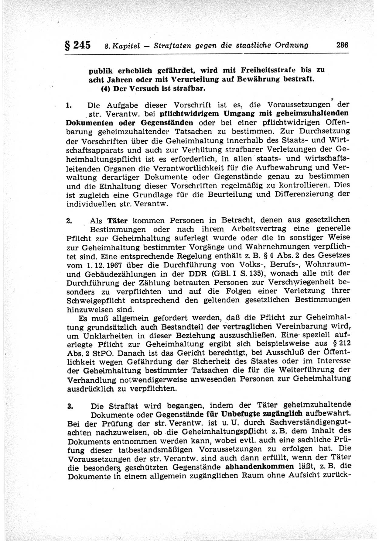 Strafrecht der Deutschen Demokratischen Republik (DDR), Lehrkommentar zum Strafgesetzbuch (StGB), Besonderer Teil 1969, Seite 286 (Strafr. DDR Lehrkomm. StGB BT 1969, S. 286)