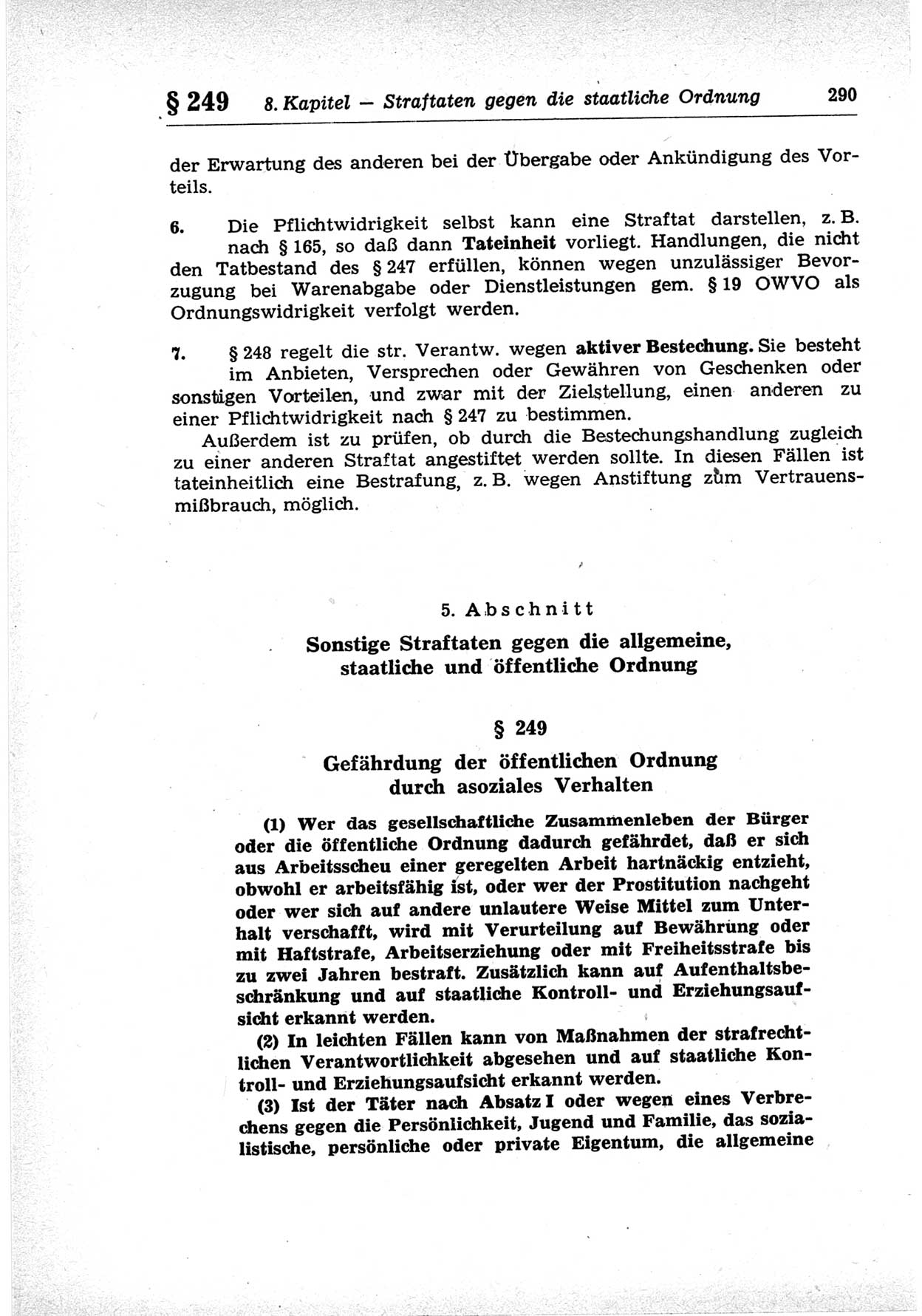 Strafrecht der Deutschen Demokratischen Republik (DDR), Lehrkommentar zum Strafgesetzbuch (StGB), Besonderer Teil 1969, Seite 290 (Strafr. DDR Lehrkomm. StGB BT 1969, S. 290)