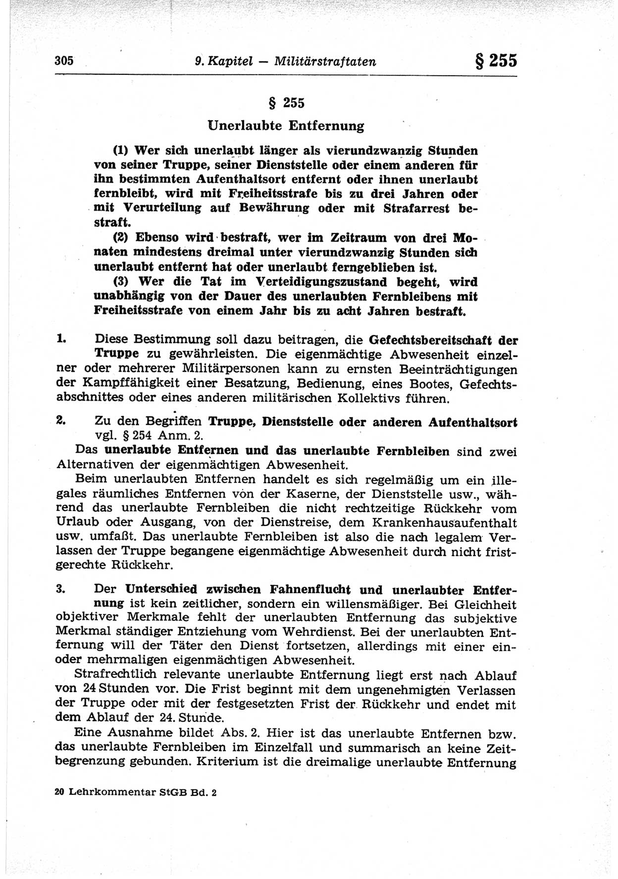 Strafrecht der Deutschen Demokratischen Republik (DDR), Lehrkommentar zum Strafgesetzbuch (StGB), Besonderer Teil 1969, Seite 305 (Strafr. DDR Lehrkomm. StGB BT 1969, S. 305)