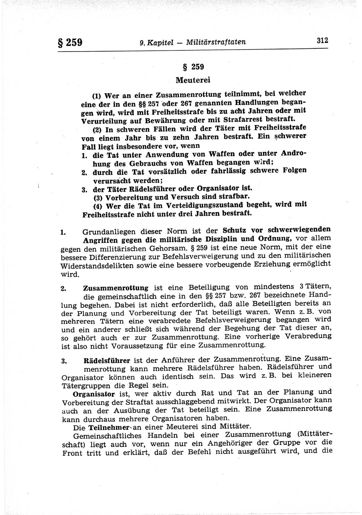 Strafrecht der Deutschen Demokratischen Republik (DDR), Lehrkommentar zum Strafgesetzbuch (StGB), Besonderer Teil 1969, Seite 312 (Strafr. DDR Lehrkomm. StGB BT 1969, S. 312)