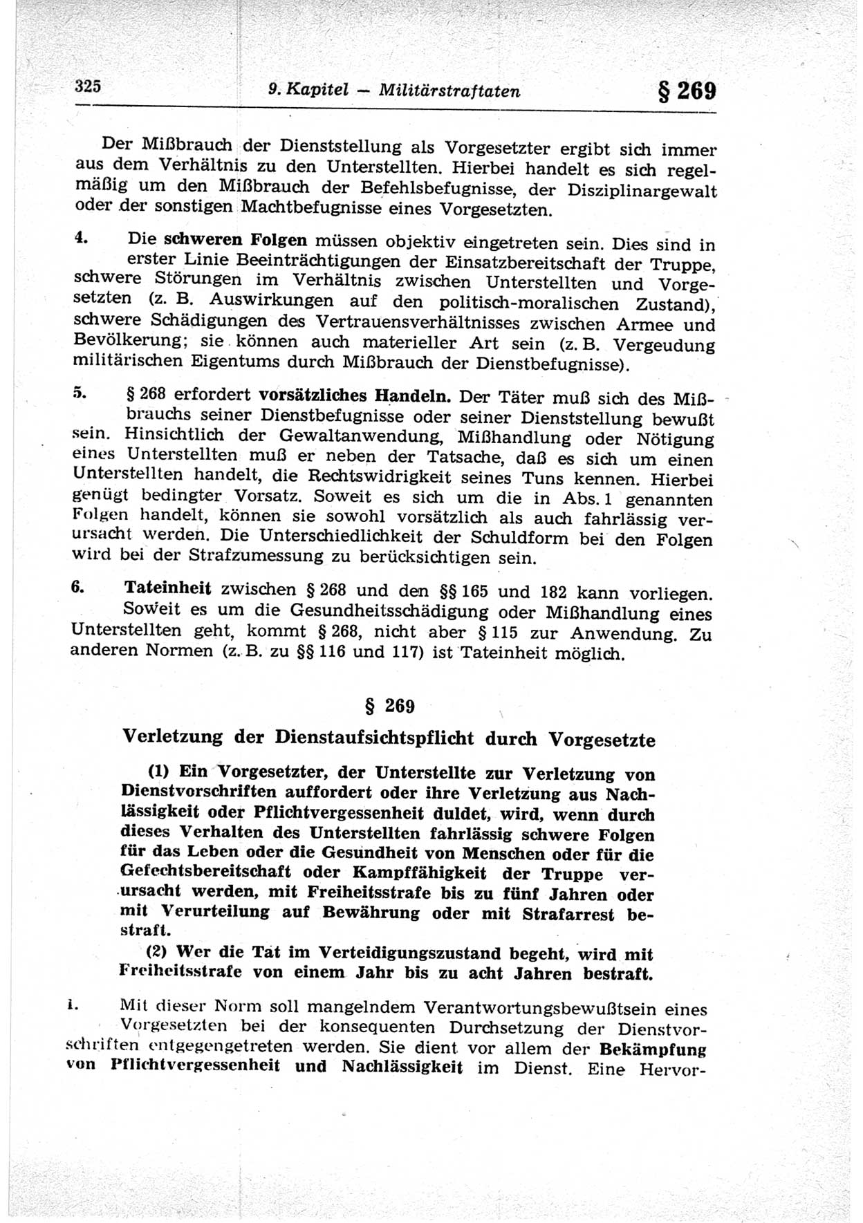 Strafrecht der Deutschen Demokratischen Republik (DDR), Lehrkommentar zum Strafgesetzbuch (StGB), Besonderer Teil 1969, Seite 325 (Strafr. DDR Lehrkomm. StGB BT 1969, S. 325)