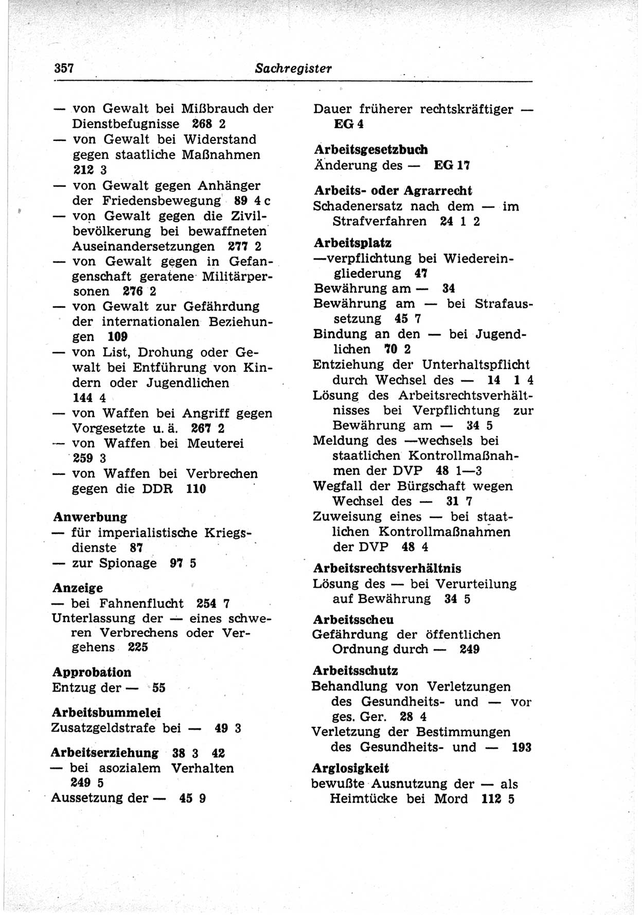 Strafrecht der Deutschen Demokratischen Republik (DDR), Lehrkommentar zum Strafgesetzbuch (StGB), Besonderer Teil 1969, Seite 357 (Strafr. DDR Lehrkomm. StGB BT 1969, S. 357)