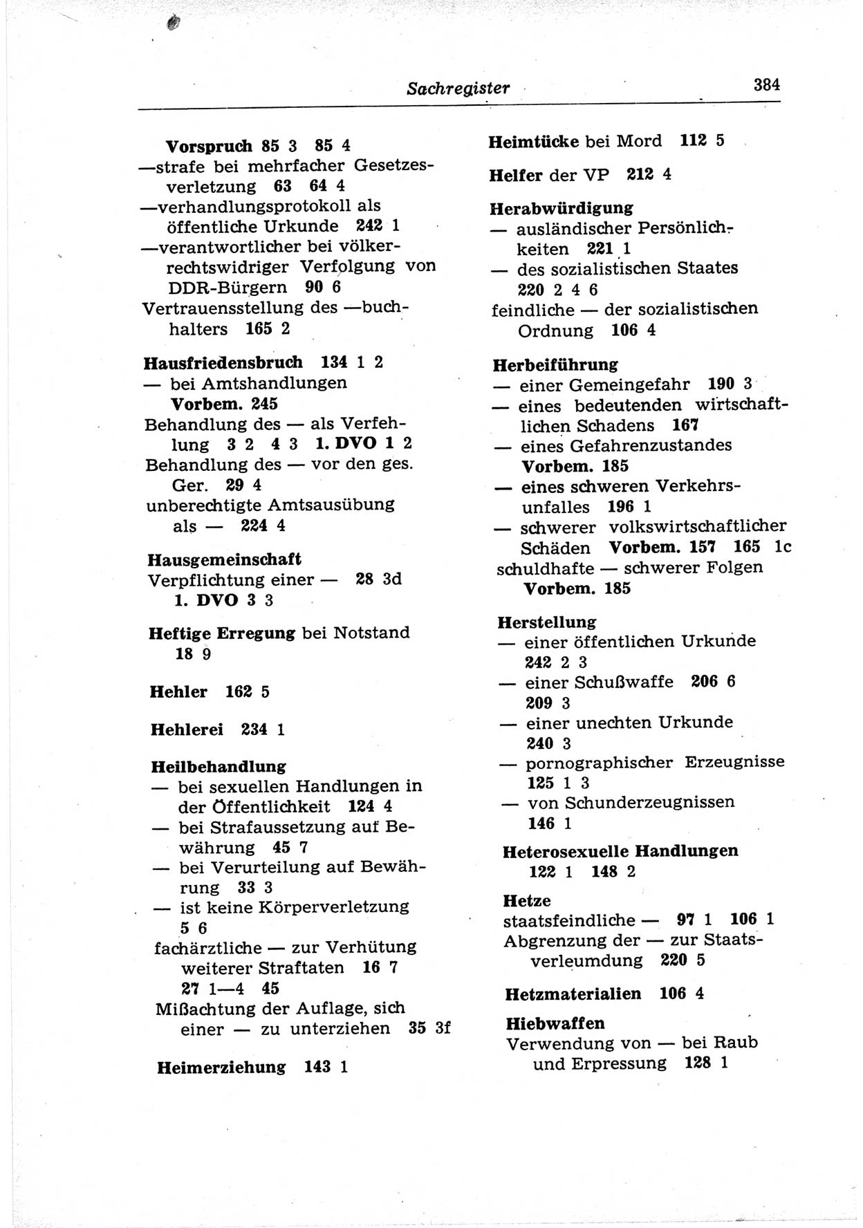 Strafrecht der Deutschen Demokratischen Republik (DDR), Lehrkommentar zum Strafgesetzbuch (StGB), Besonderer Teil 1969, Seite 384 (Strafr. DDR Lehrkomm. StGB BT 1969, S. 384)