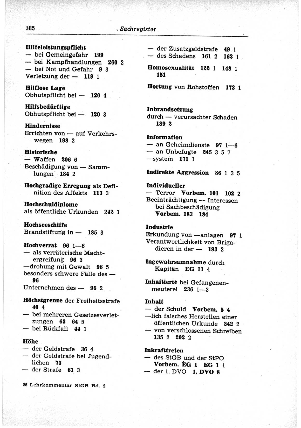 Strafrecht der Deutschen Demokratischen Republik (DDR), Lehrkommentar zum Strafgesetzbuch (StGB), Besonderer Teil 1969, Seite 385 (Strafr. DDR Lehrkomm. StGB BT 1969, S. 385)