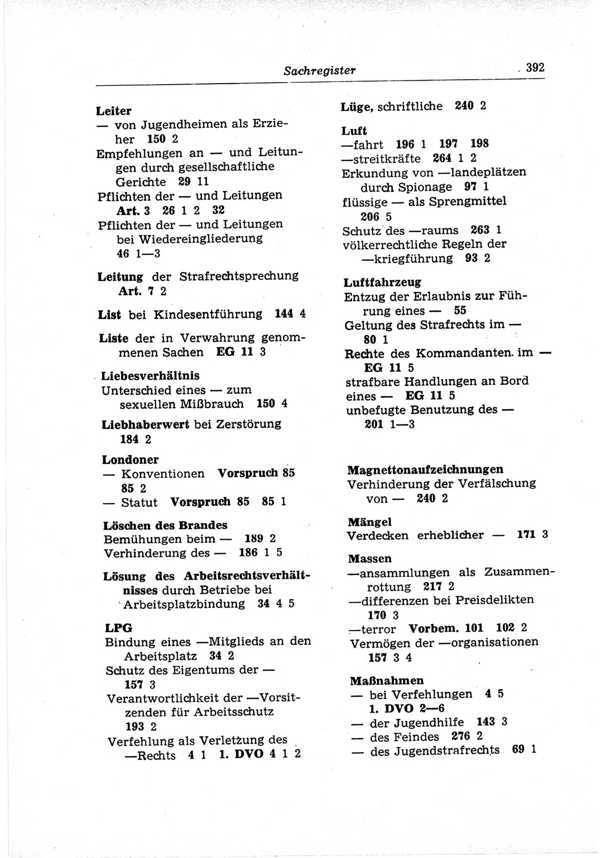 Strafrecht der Deutschen Demokratischen Republik (DDR), Lehrkommentar zum Strafgesetzbuch (StGB), Besonderer Teil 1969, Seite 392 (Strafr. DDR Lehrkomm. StGB BT 1969, S. 392)