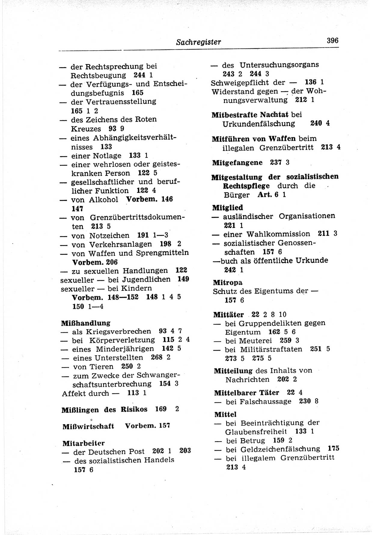 Strafrecht der Deutschen Demokratischen Republik (DDR), Lehrkommentar zum Strafgesetzbuch (StGB), Besonderer Teil 1969, Seite 396 (Strafr. DDR Lehrkomm. StGB BT 1969, S. 396)