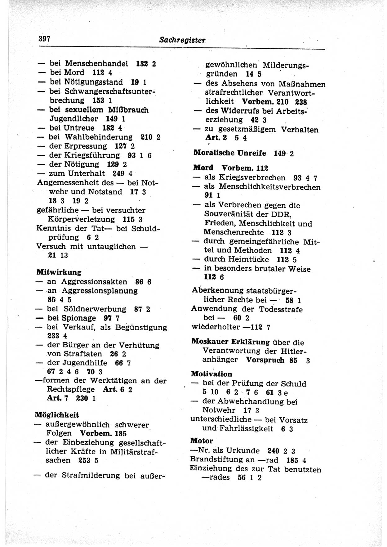 Strafrecht der Deutschen Demokratischen Republik (DDR), Lehrkommentar zum Strafgesetzbuch (StGB), Besonderer Teil 1969, Seite 397 (Strafr. DDR Lehrkomm. StGB BT 1969, S. 397)